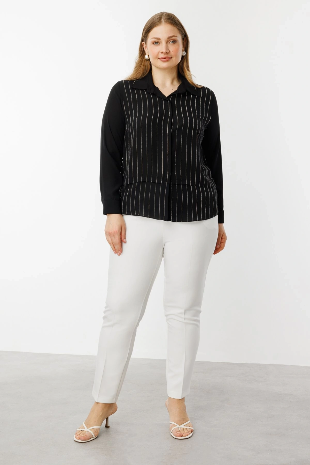 Ekol Taş Şeritli Bluz 03984