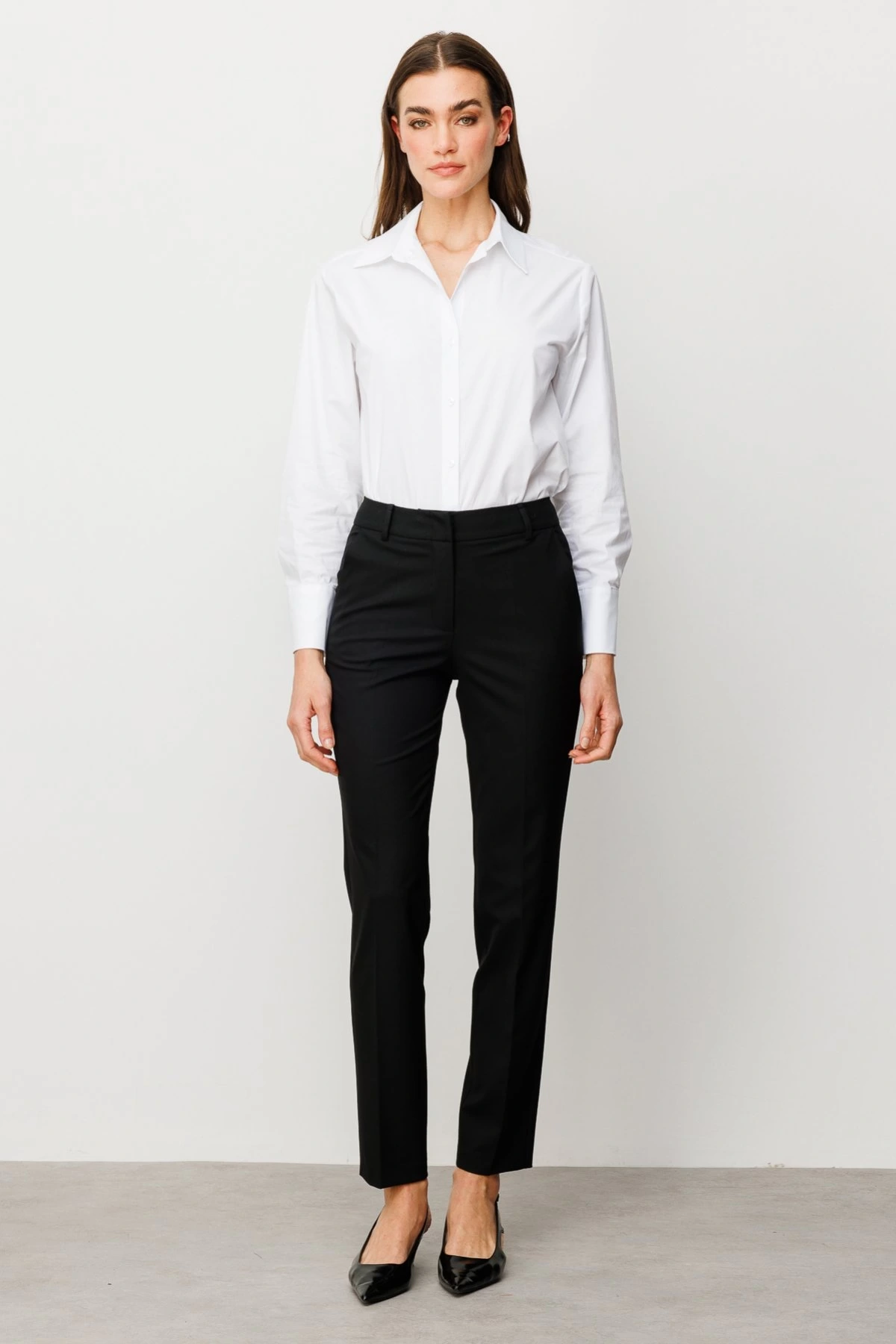 Ekol Yan Cepli Dar Paça Siyah Kadın Pantolon 04024