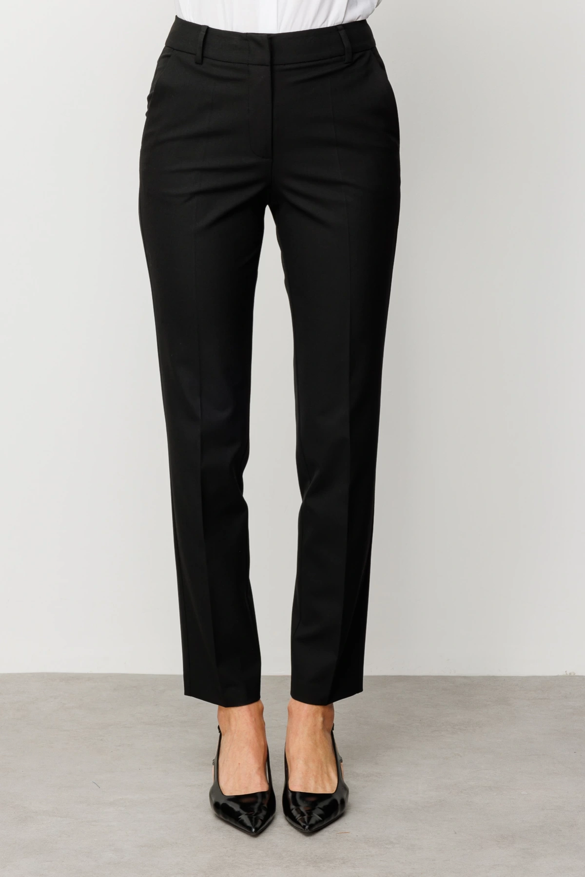 Ekol Yan Cepli Dar Paça Siyah Kadın Pantolon 04024