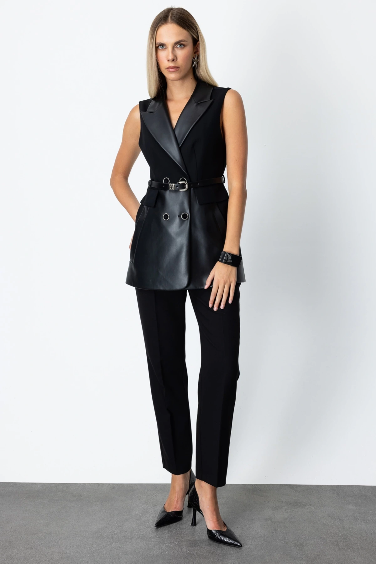 Ekol Yüksek Bel Boru Paça Pantolon 05091