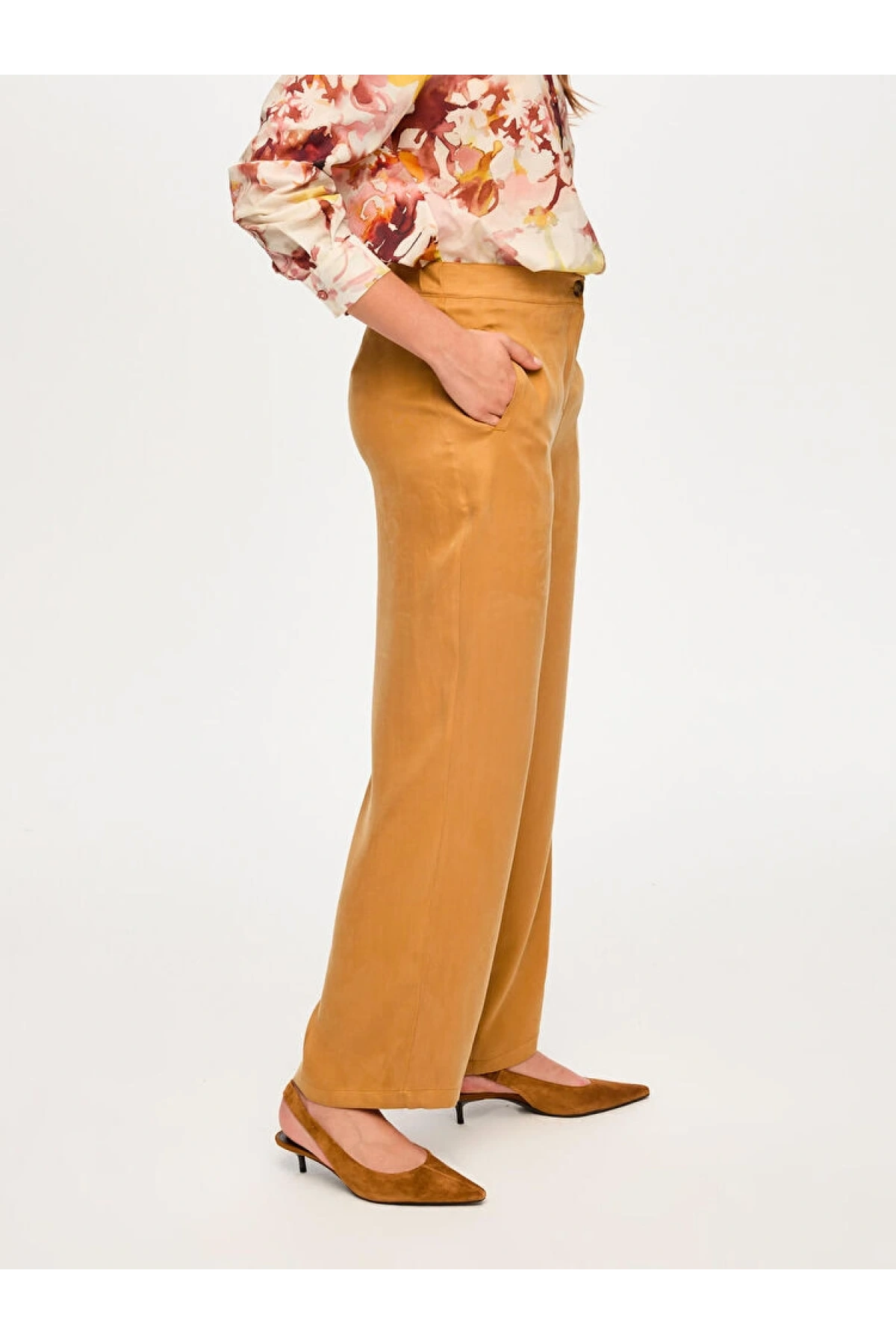 Faik Sönmez Arka Beli Lastikli Wide Leg Fit Tenselli Pantolon US26PNT028
