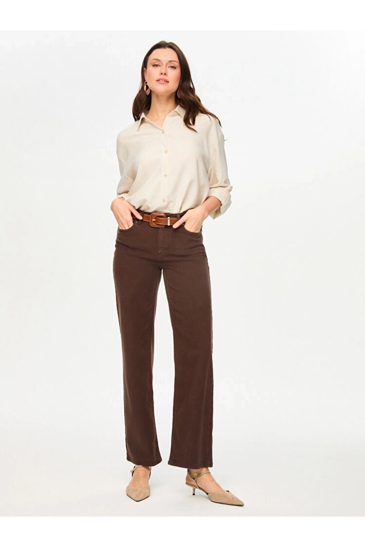 Faik Sönmez Wide Leg Fit Likralı Jean Pantolon US26JPN015
