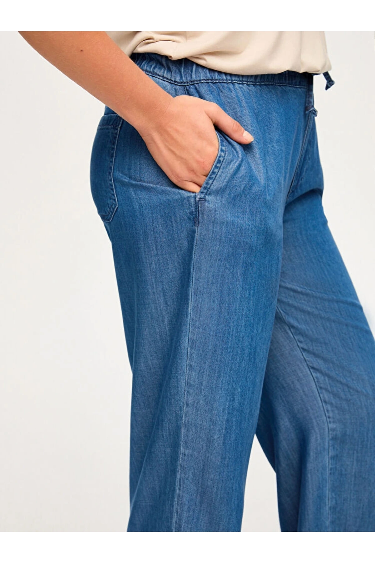 Faik Sönmez Wide Leg Fit Liyoselli Jean Pantolon US26JPN009