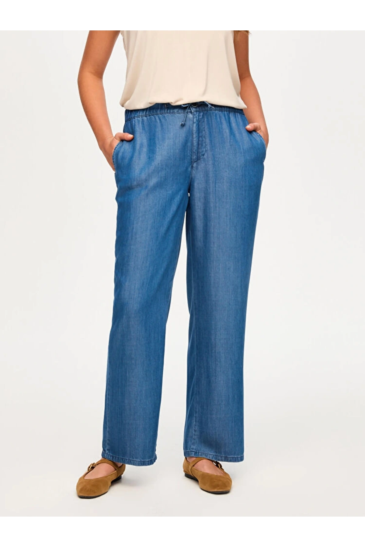Faik Sönmez Wide Leg Fit Liyoselli Jean Pantolon US26JPN009