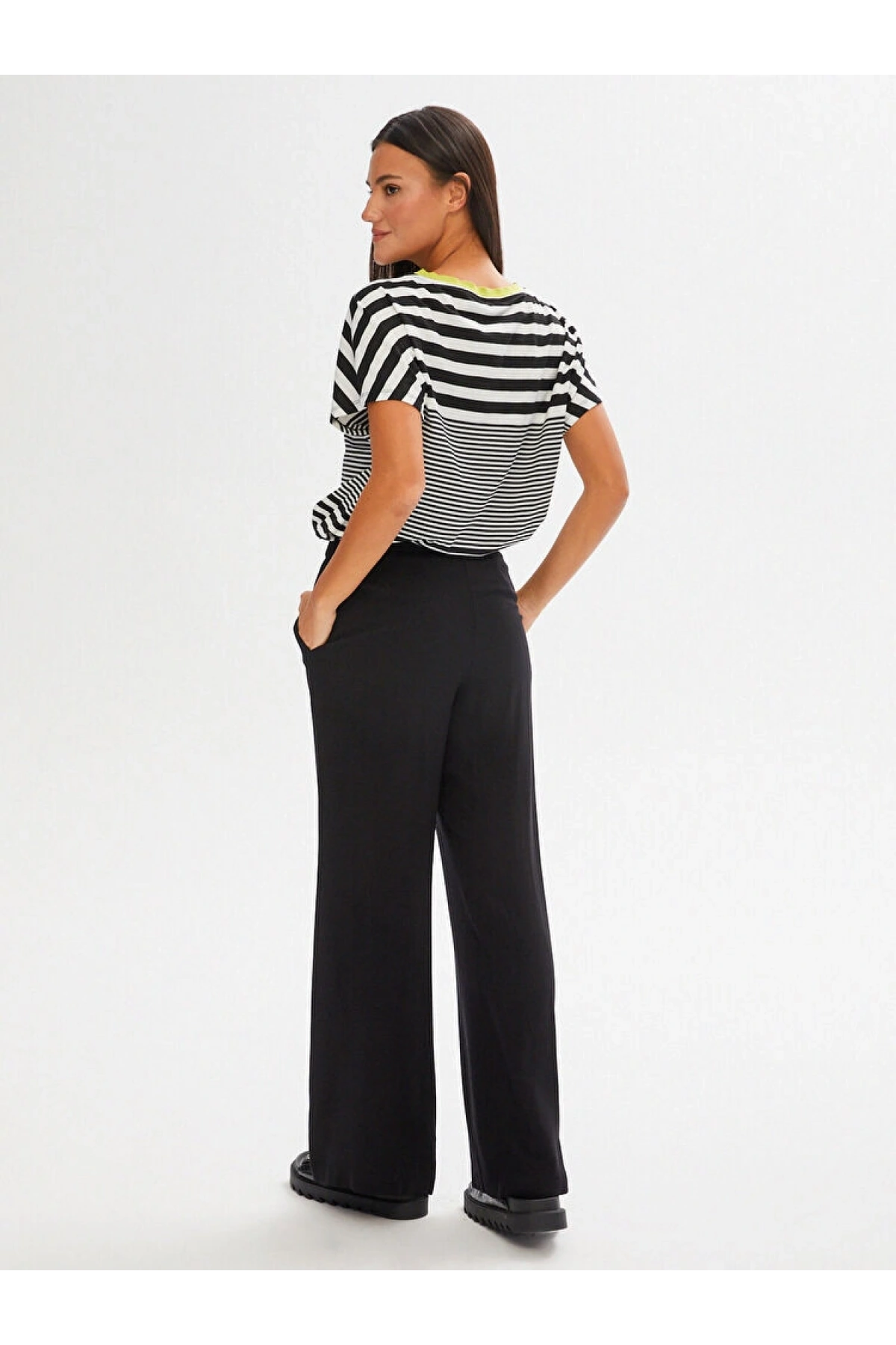 Faik Sönmez Wide Leg Viskon Pantolon B00067