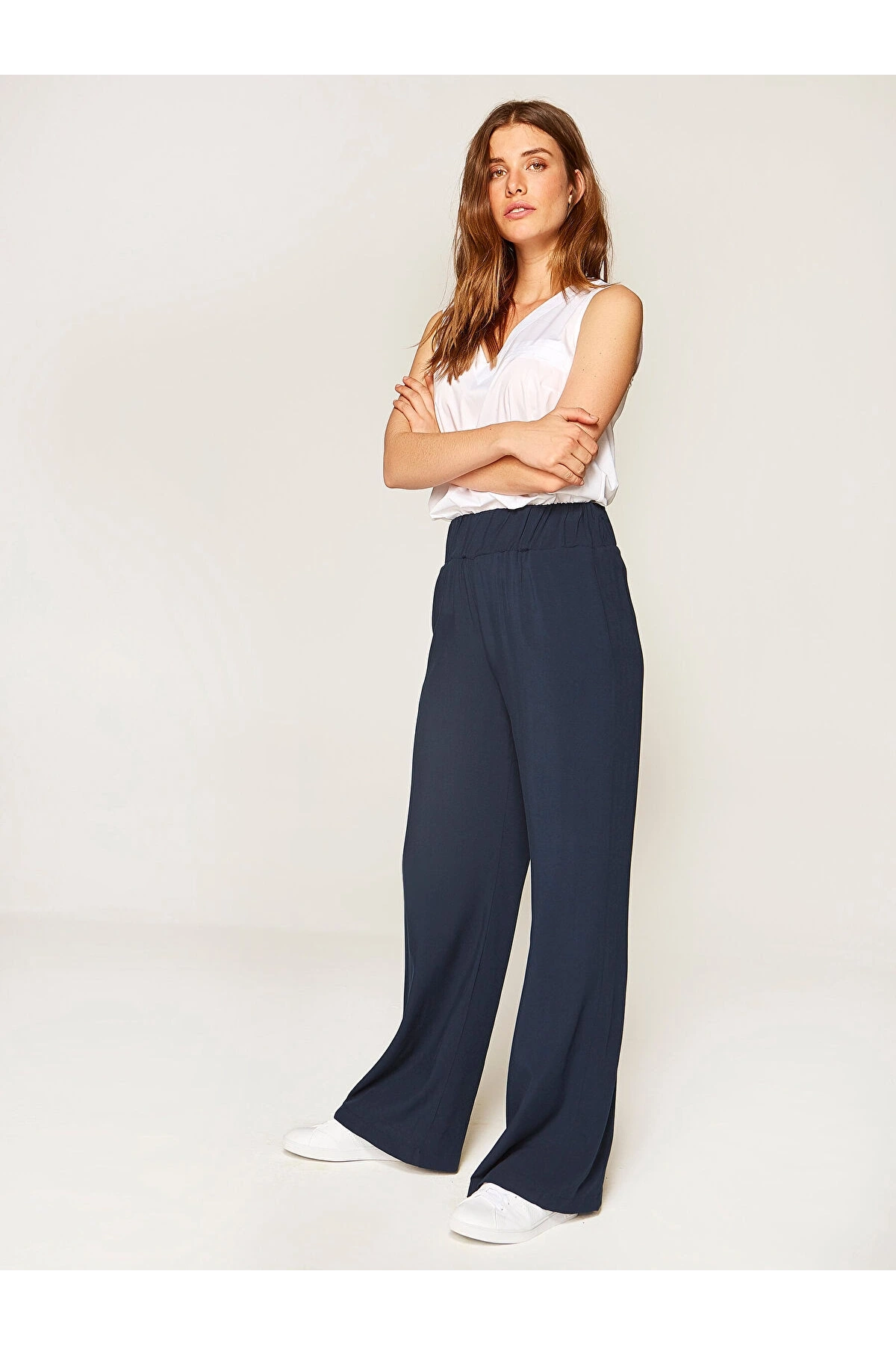 Faik Sönmez Wide Leg Viskon Pantolon B00067