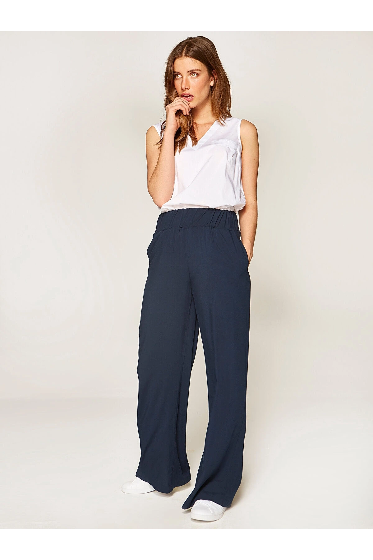 Faik Sönmez Wide Leg Viskon Pantolon B00067