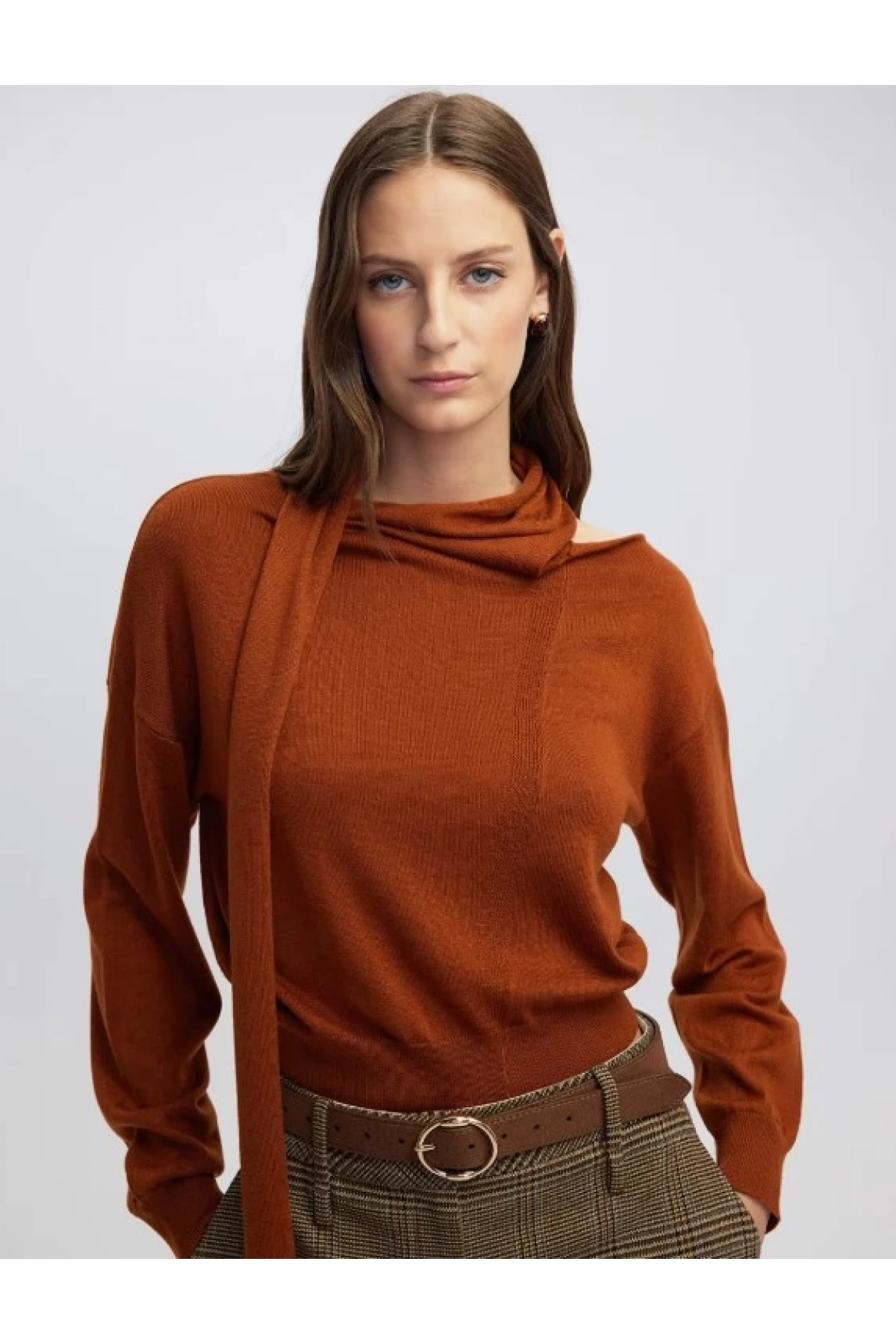 İpekyol Atkılı Aksesuarlı Triko IW6250050106