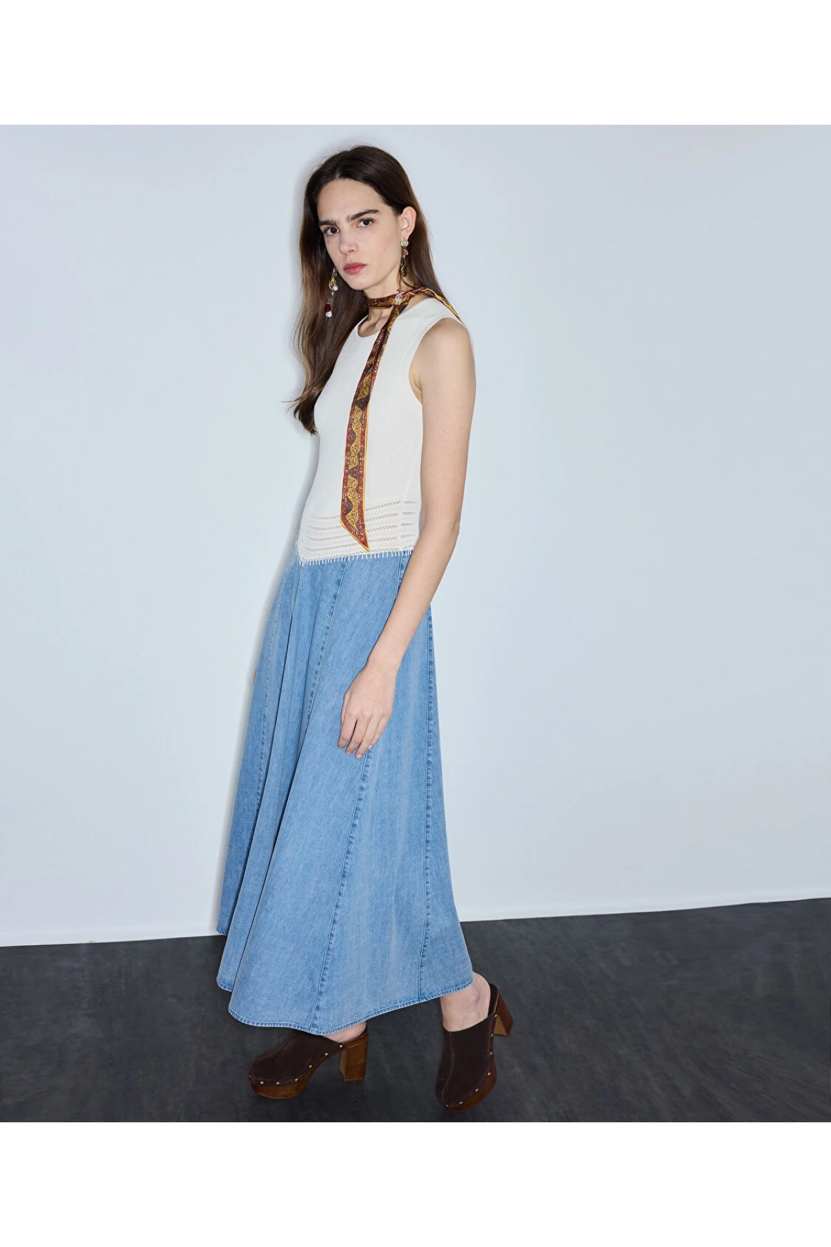 İpekyol Denim Ve Triko Mix Elbise IS1260002366