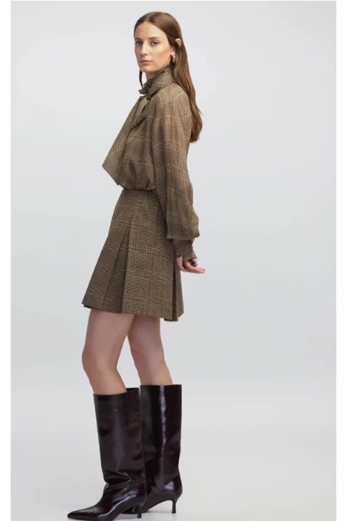 İpekyol Ekose Desen Etek IW6250004102