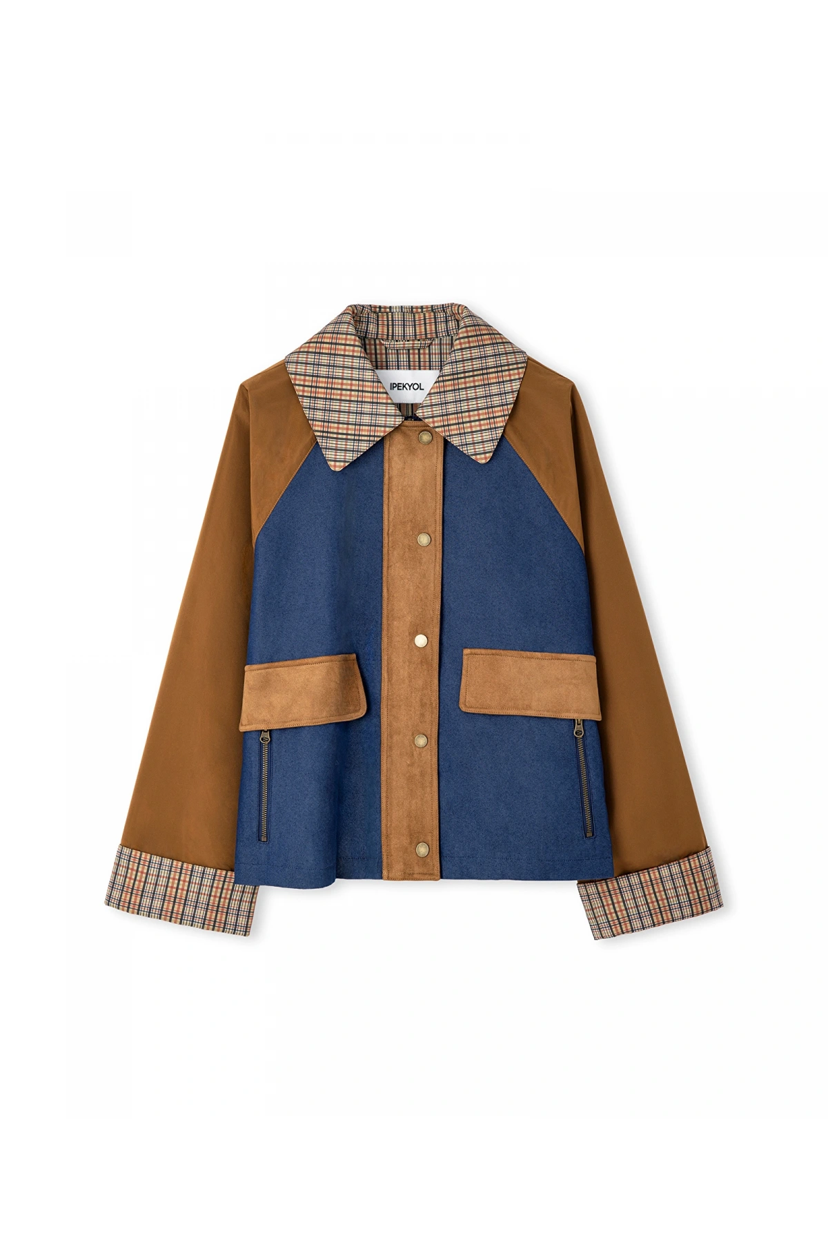 İpekyol Ekose Desen Mix Mont IS1260012033