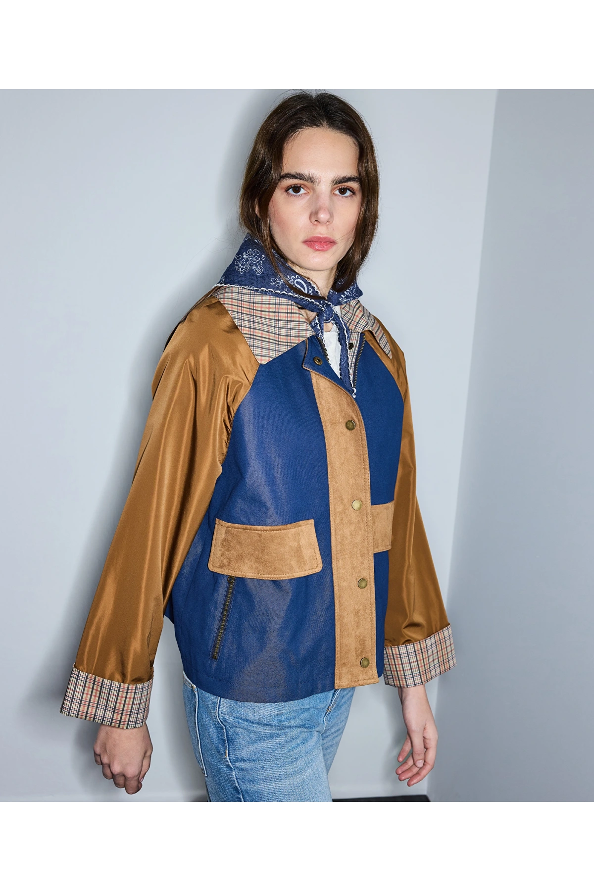 İpekyol Ekose Desen Mix Mont IS1260012033