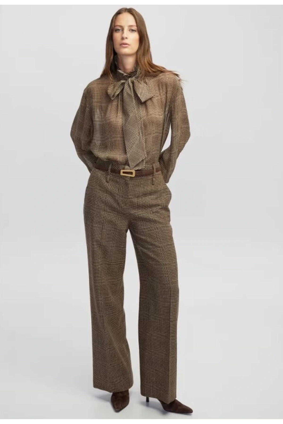 İpekyol Ekose Desen Pantolon IW6250003115