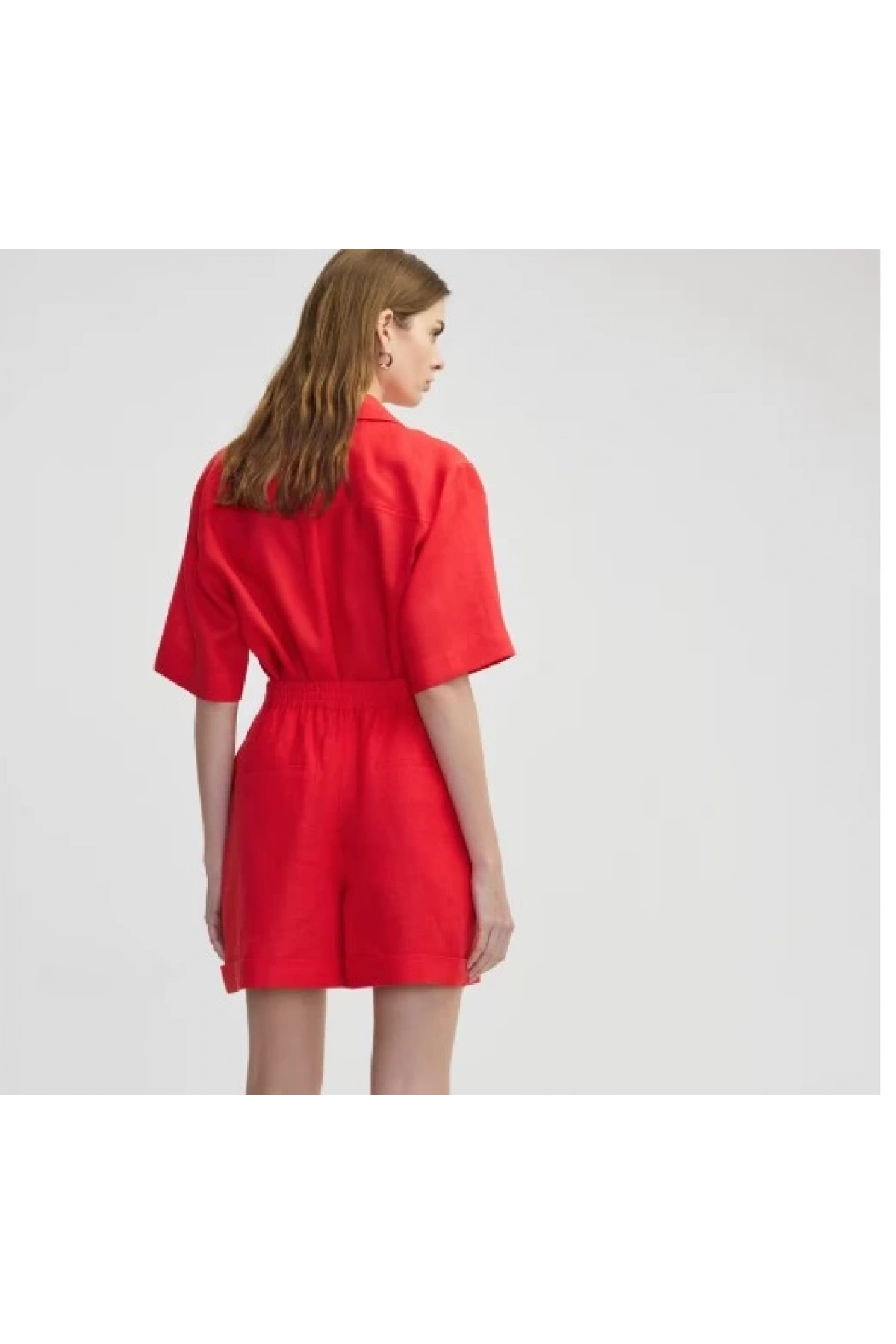 İpekyol Elastik Bel Keten Şort IS1250013048