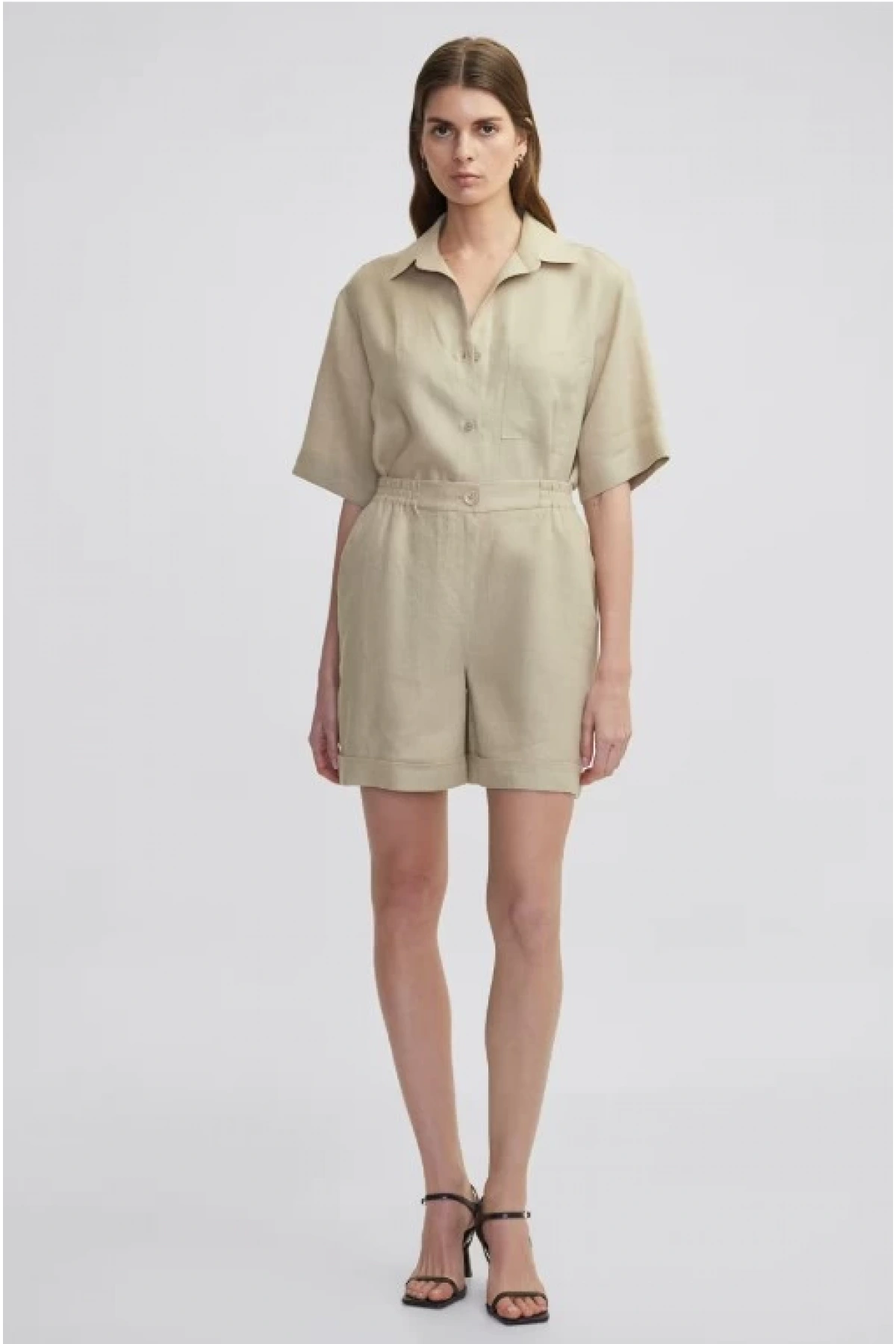 İpekyol Elastik Bel Keten Şort IS1250013048