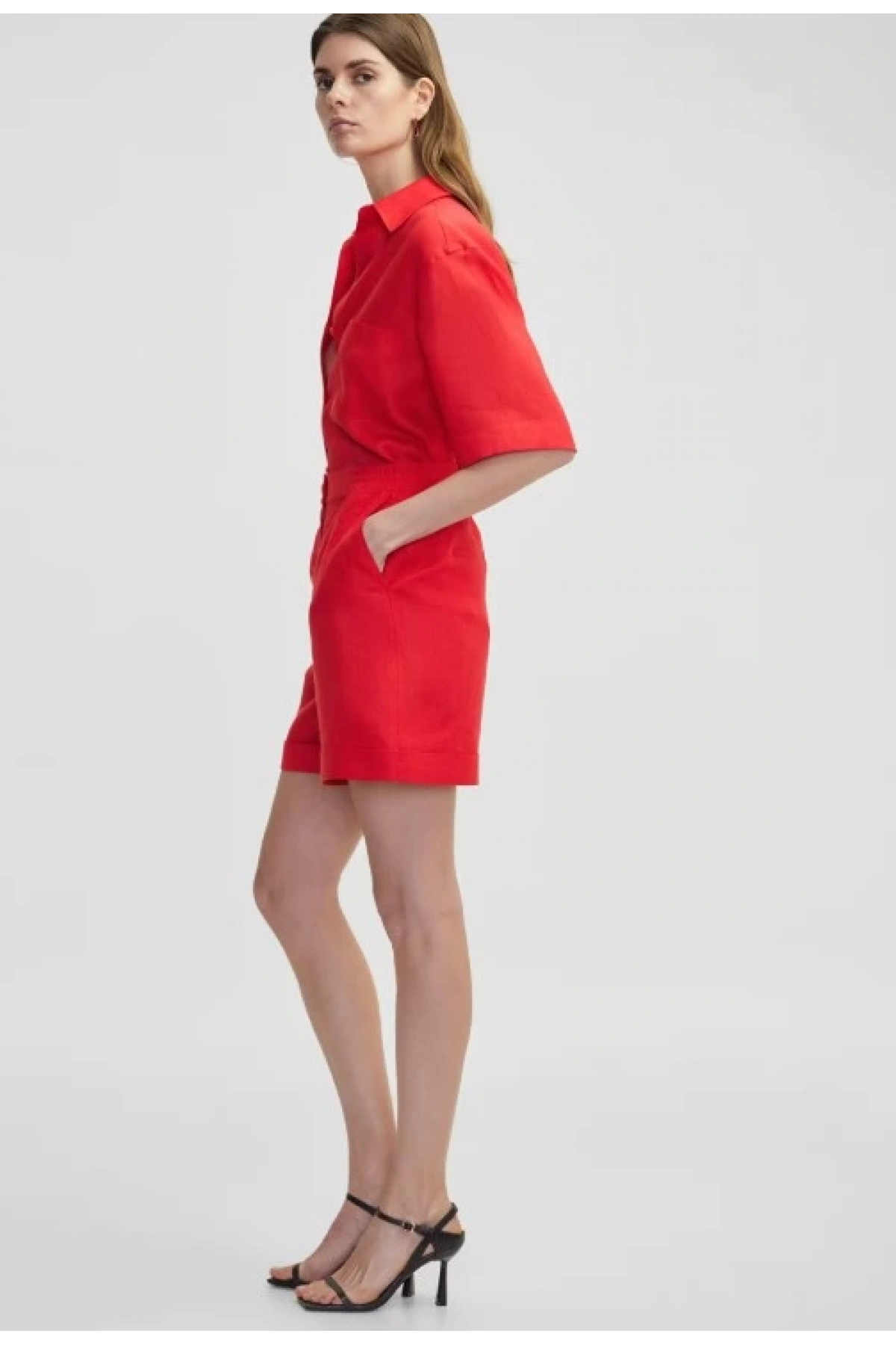 İpekyol Elastik Bel Keten Şort IS1250013048