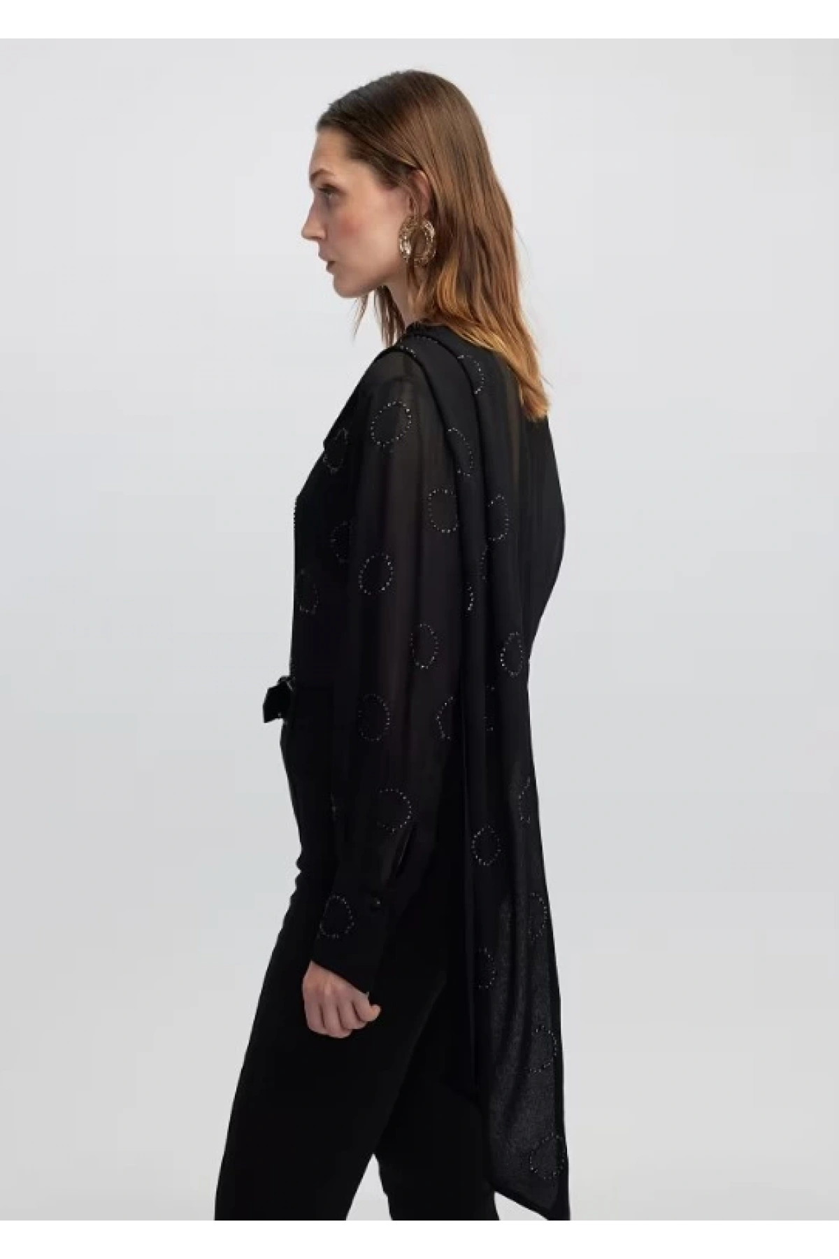 İpekyol Hotfix Baskılı Şifon Bluz IW6250006051