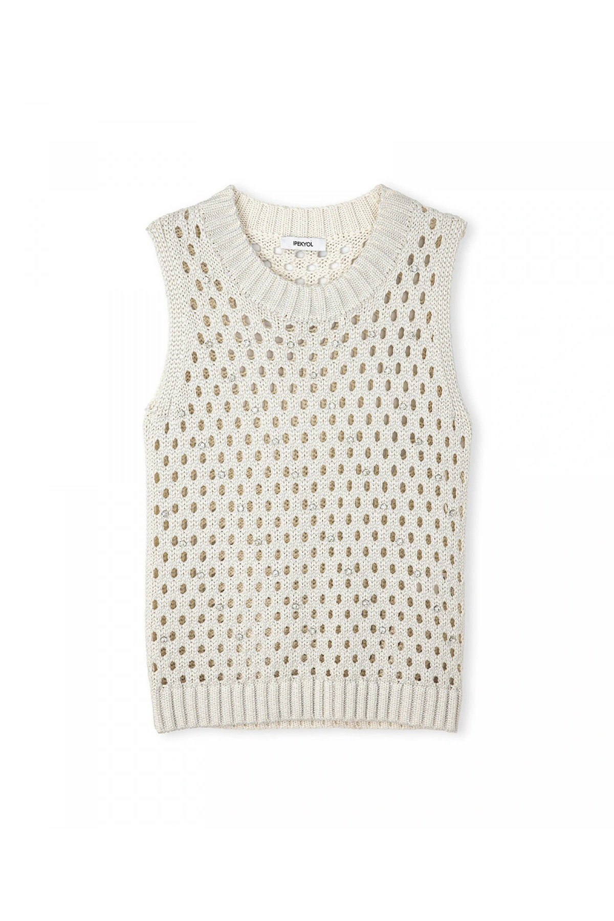 İpekyol Kadın Ajurlu Ekru Triko IS1250050087