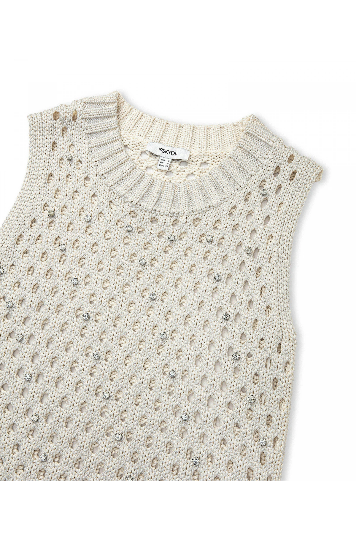İpekyol Kadın Ajurlu Ekru Triko IS1250050087