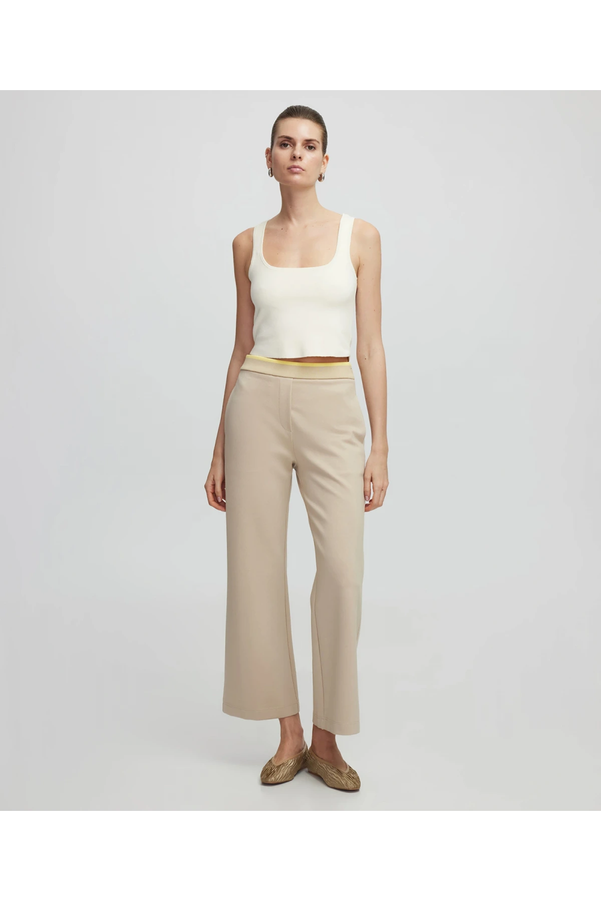 İpekyol Kadın Askılı Basic Ekru Triko IS1250050084