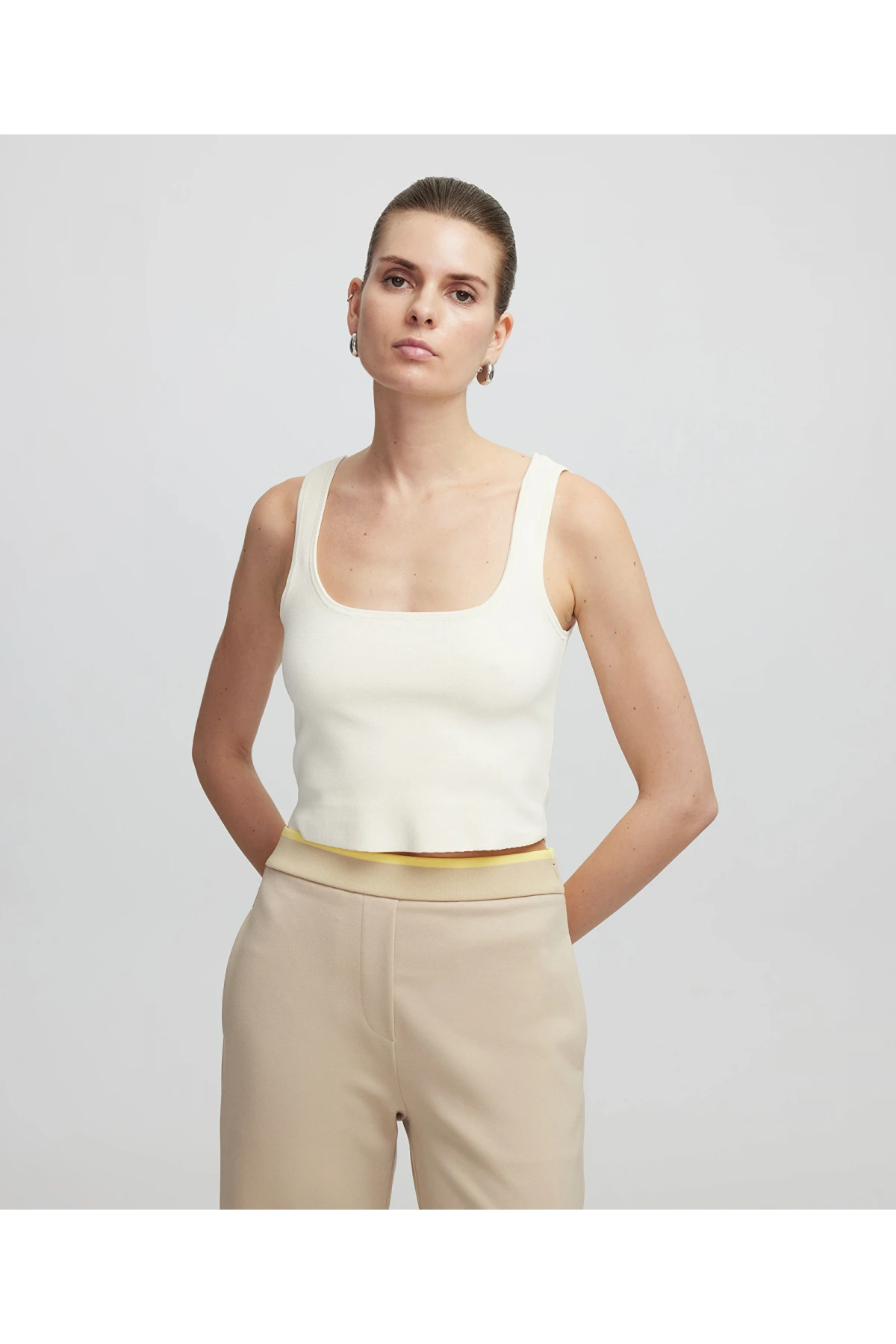 İpekyol Kadın Askılı Basic Ekru Triko IS1250050084