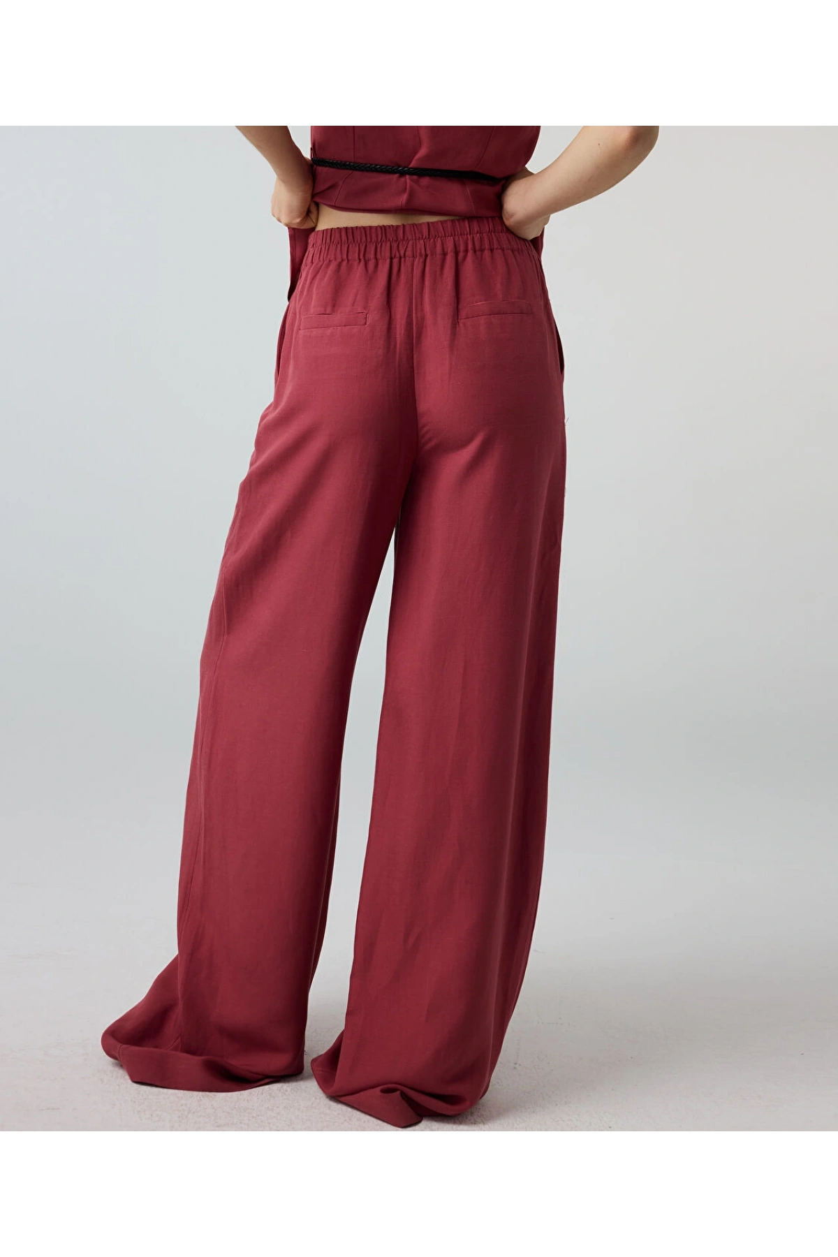 İpekyol Keten İçerikli Wide Leg Pantolon IS1260003192