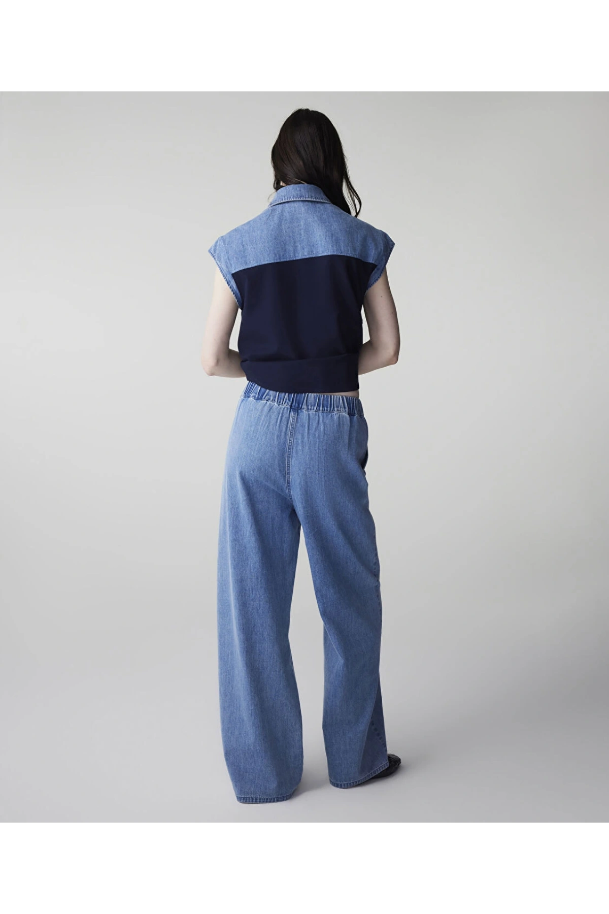 İpekyol Kontrast Bel Jean Pantolon IS1260003136