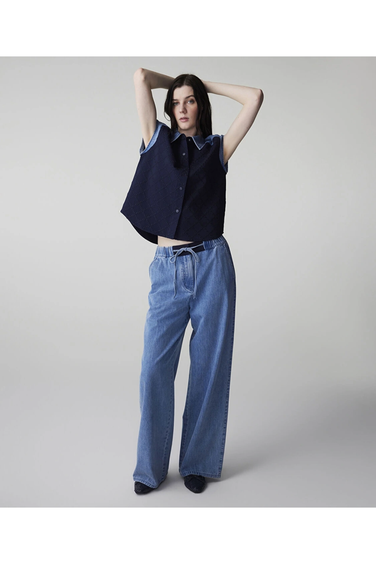 İpekyol Kontrast Bel Jean Pantolon IS1260003136