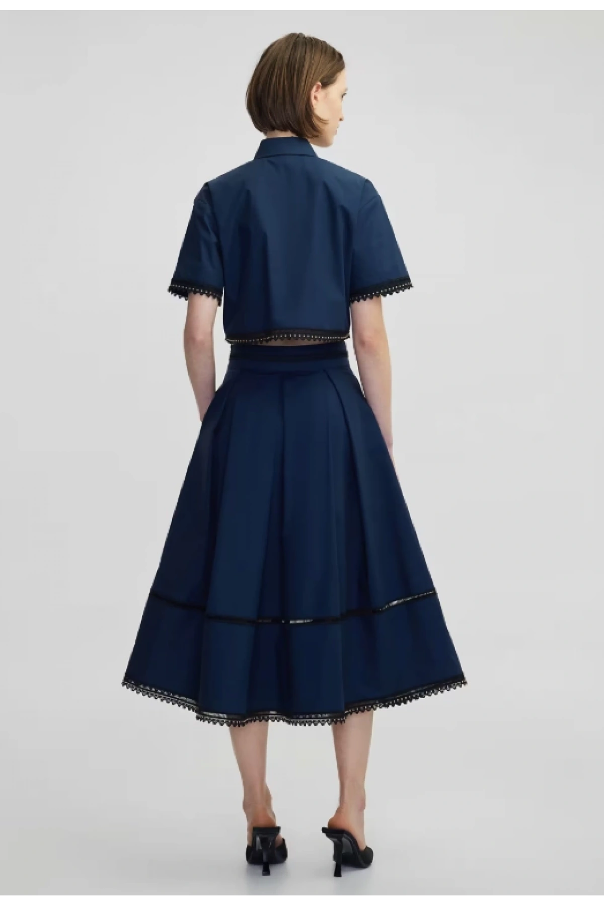 İpekyol Kontrast Şeritli Midi Etek IS1250004158