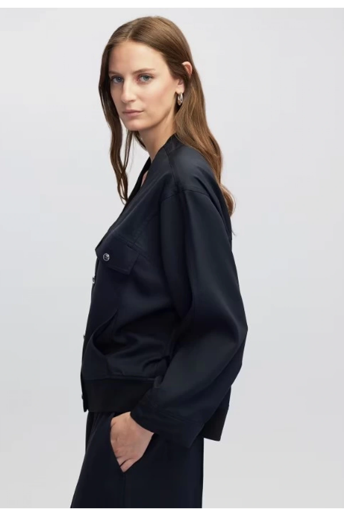 İpekyol Kumaş Mix Bomber Ceket IW6250005060