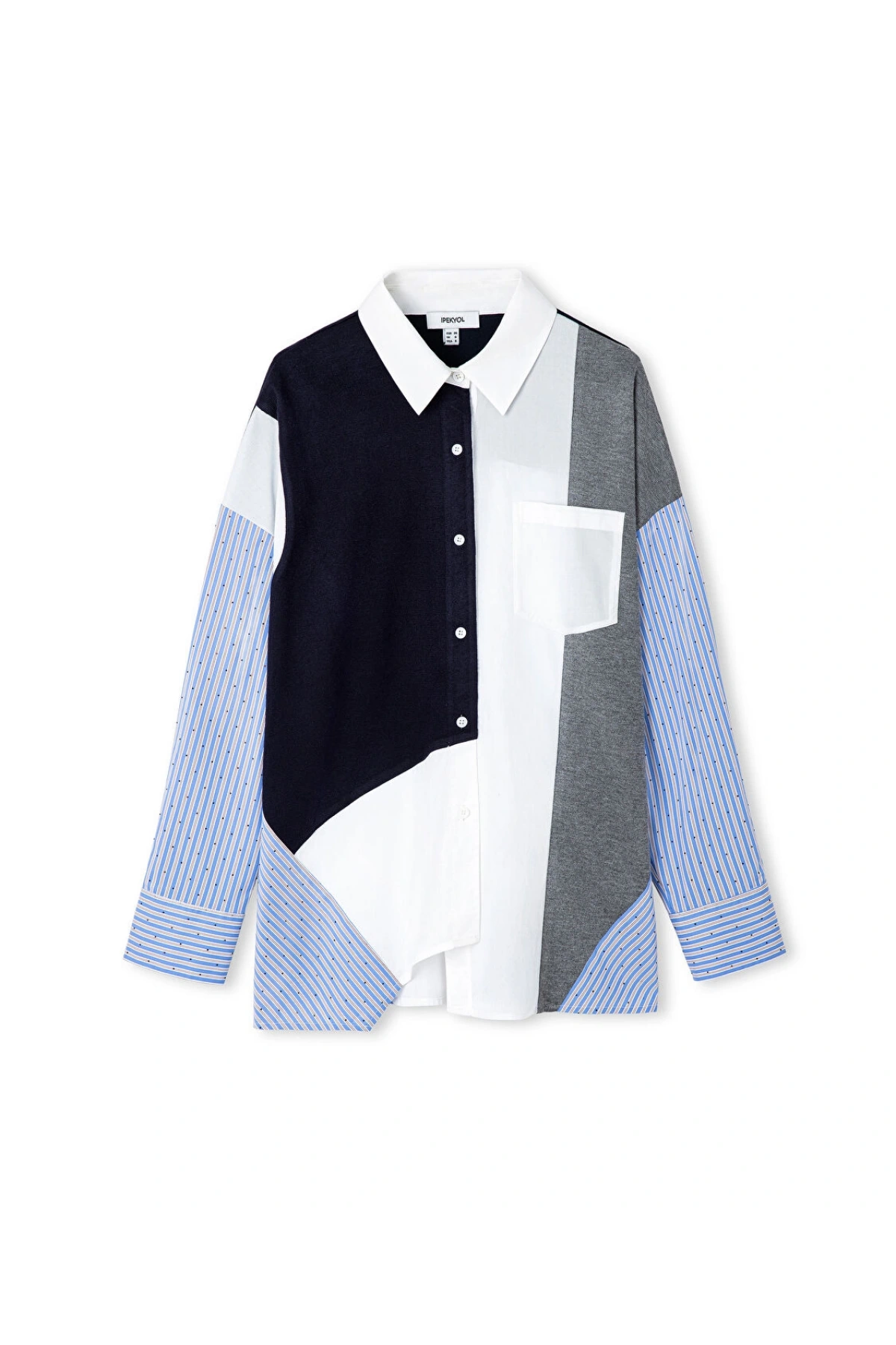 İpekyol Kumaş Mix Oversize Gömlek IW6260025140