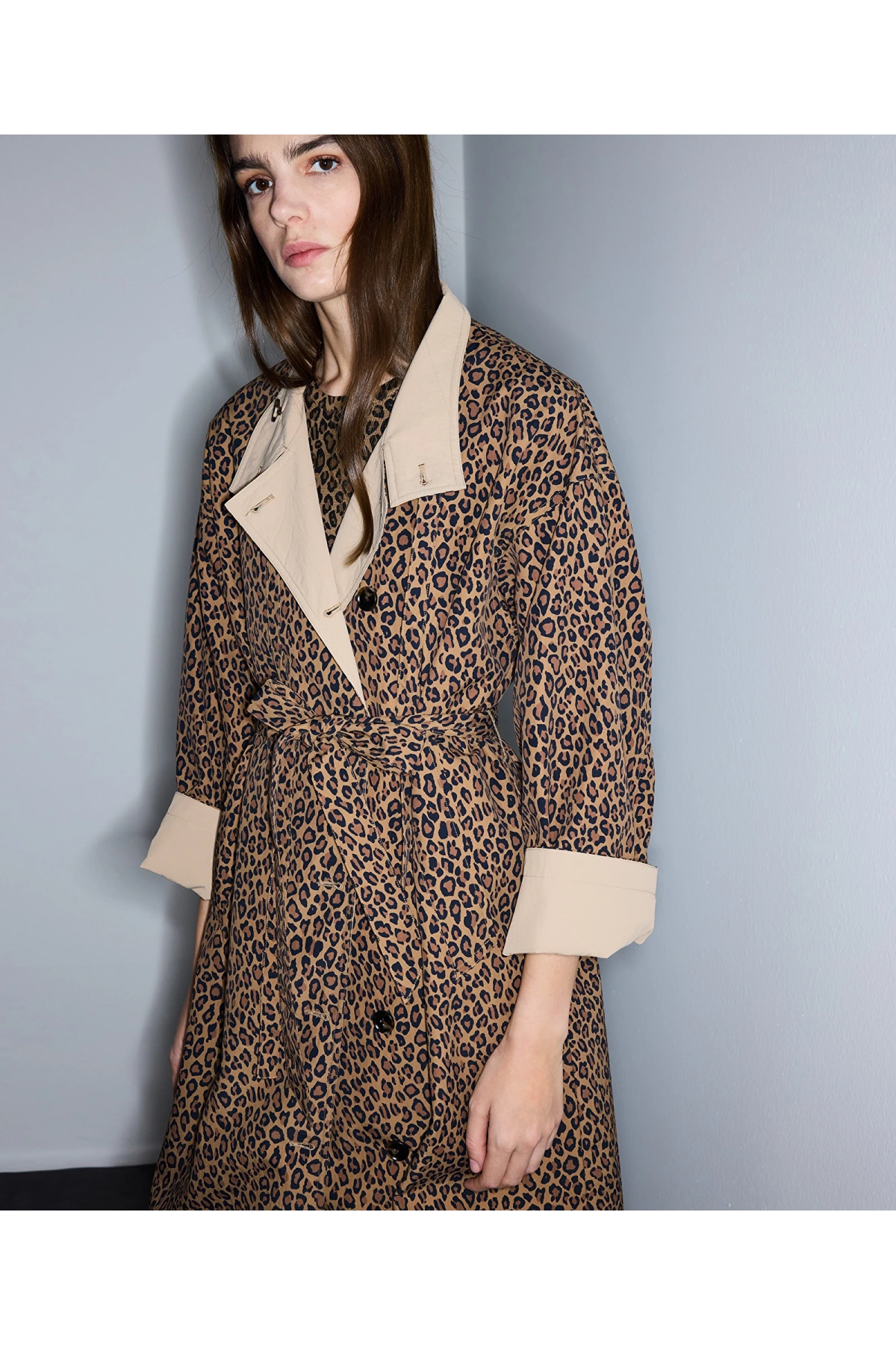 İpekyol Leopar Desen Trençkot IS1260011016