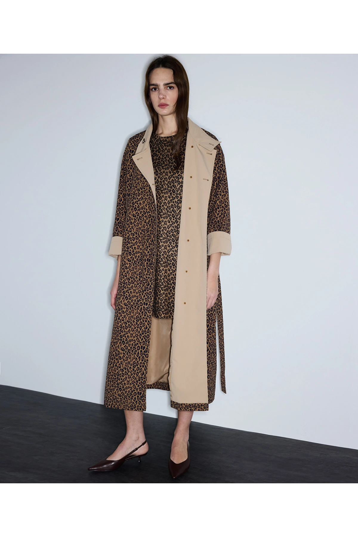 İpekyol Leopar Desen Trençkot IS1260011016