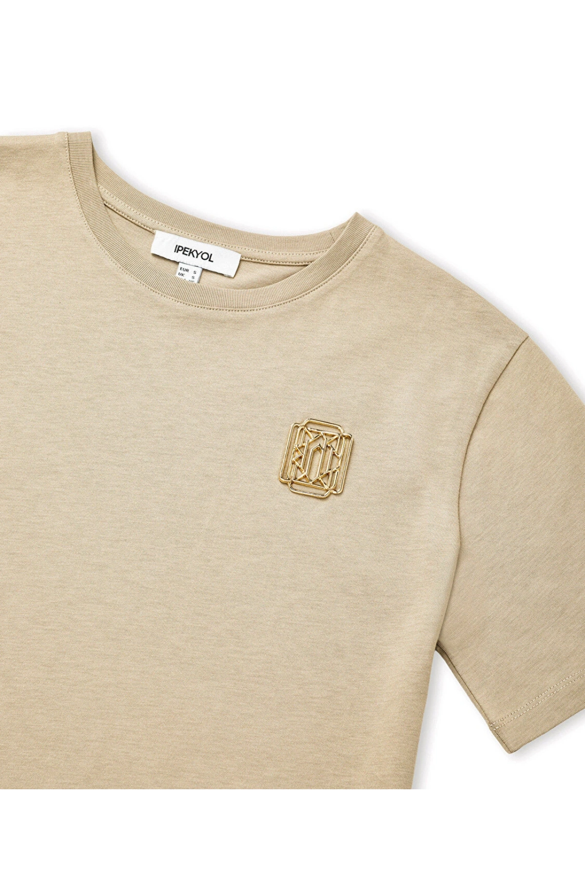 İpekyol Metal Monogram Aksesuarlı T-Shirt IS1260070244