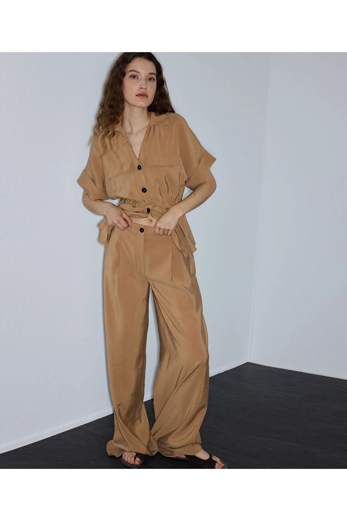 İpekyol Modal İçerikli Wide Leg Pantolon IS1260003247