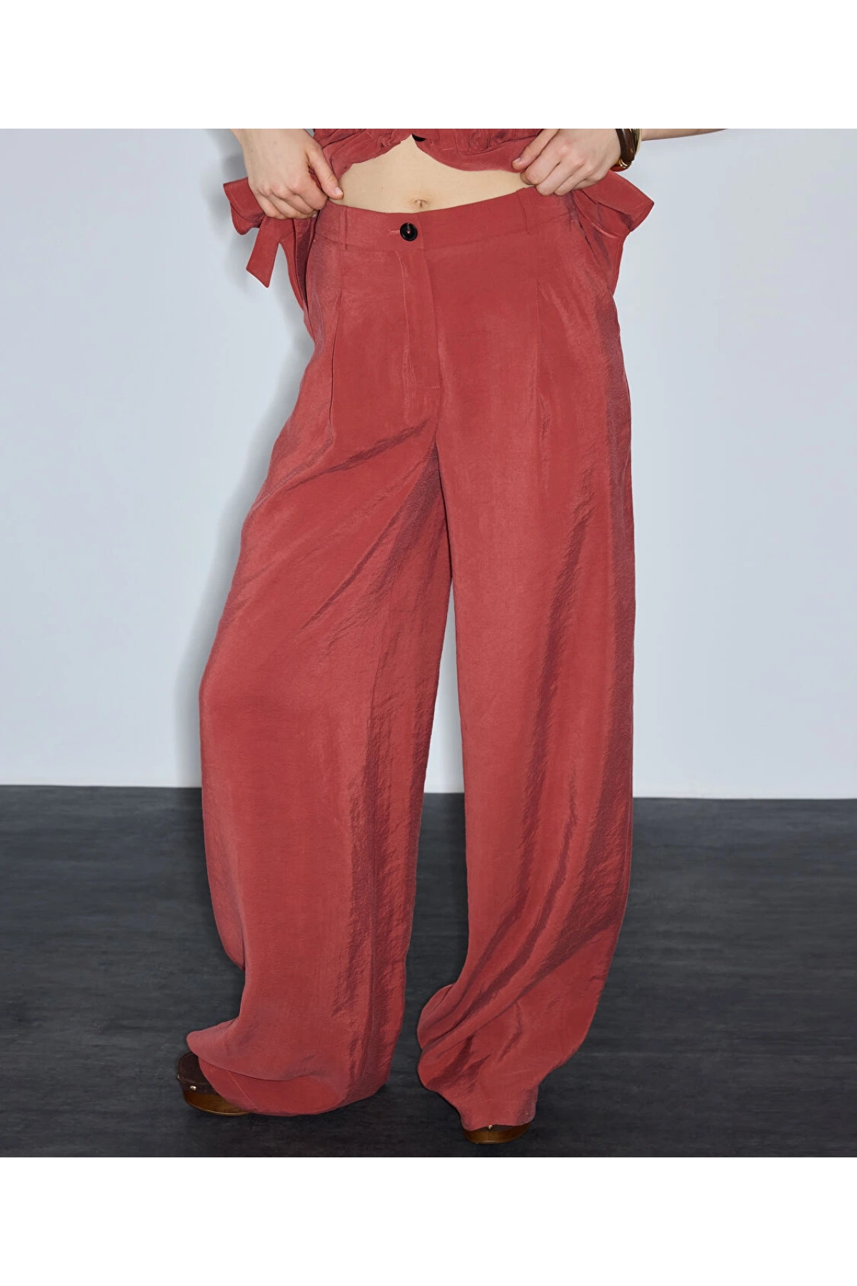 İpekyol Modal İçerikli Wide Leg Pantolon IS1260003247