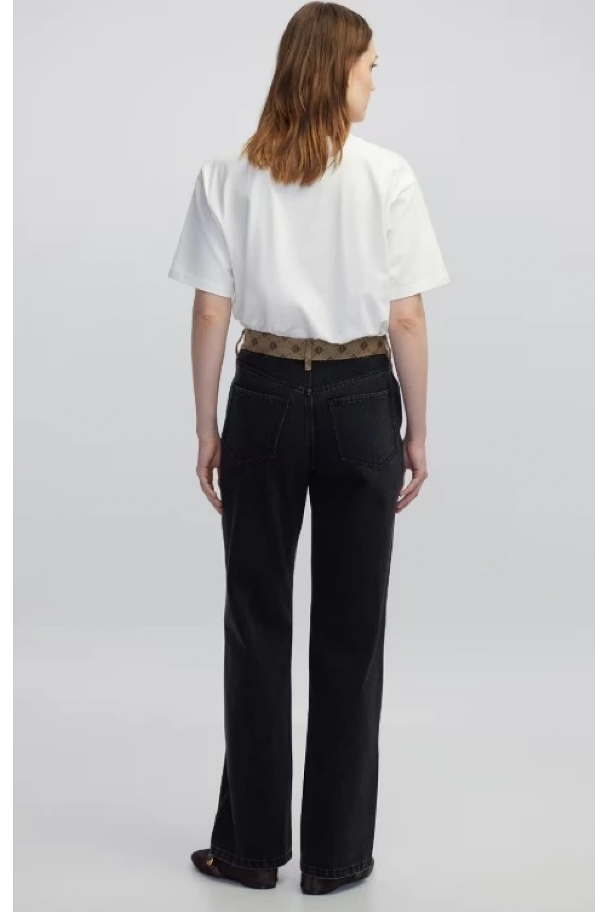 İpekyol Monogram Jakarlı Jean Pantolon IW6250018008