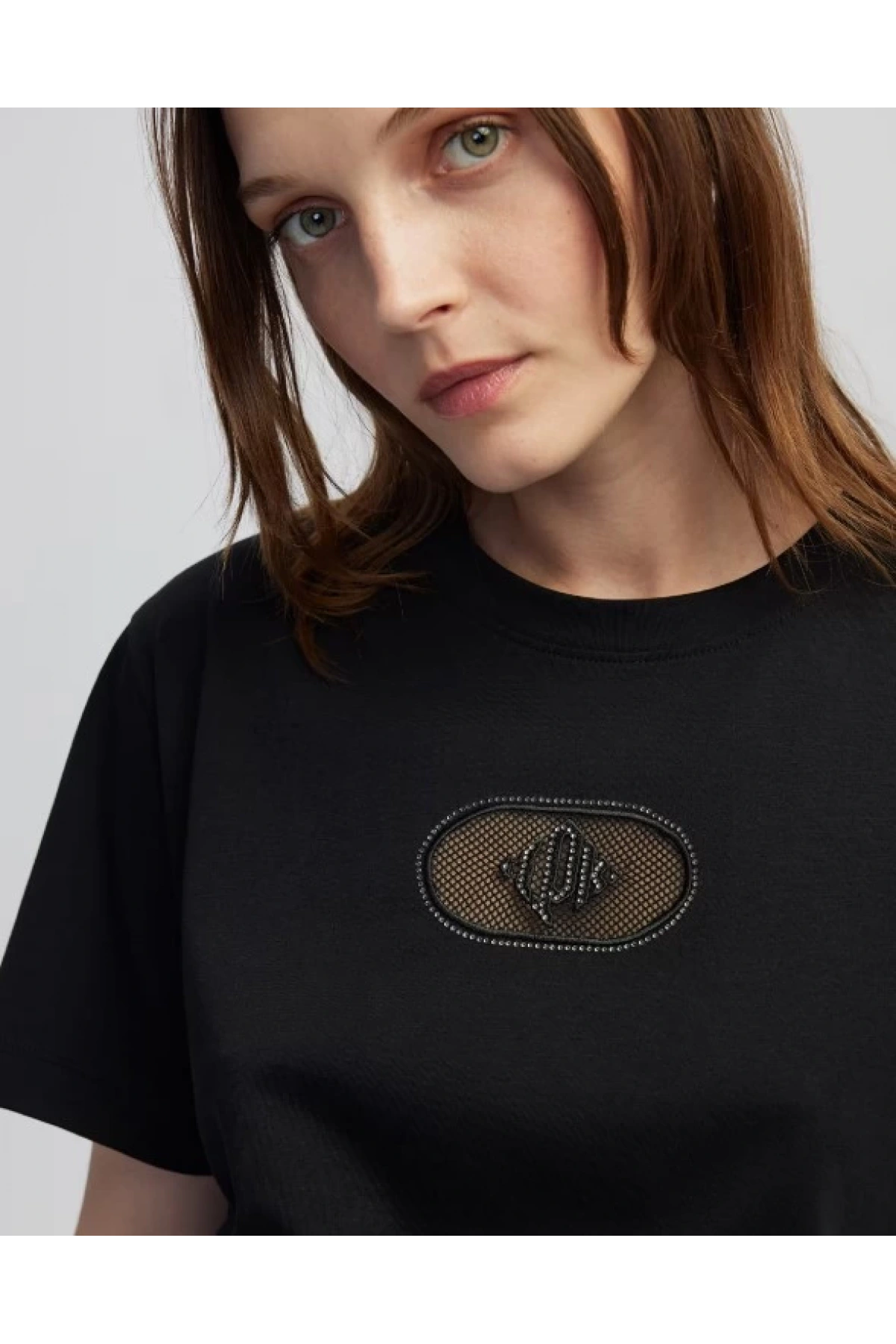 İpekyol Monogram Nakışlı T-Shirt IW6250070076
