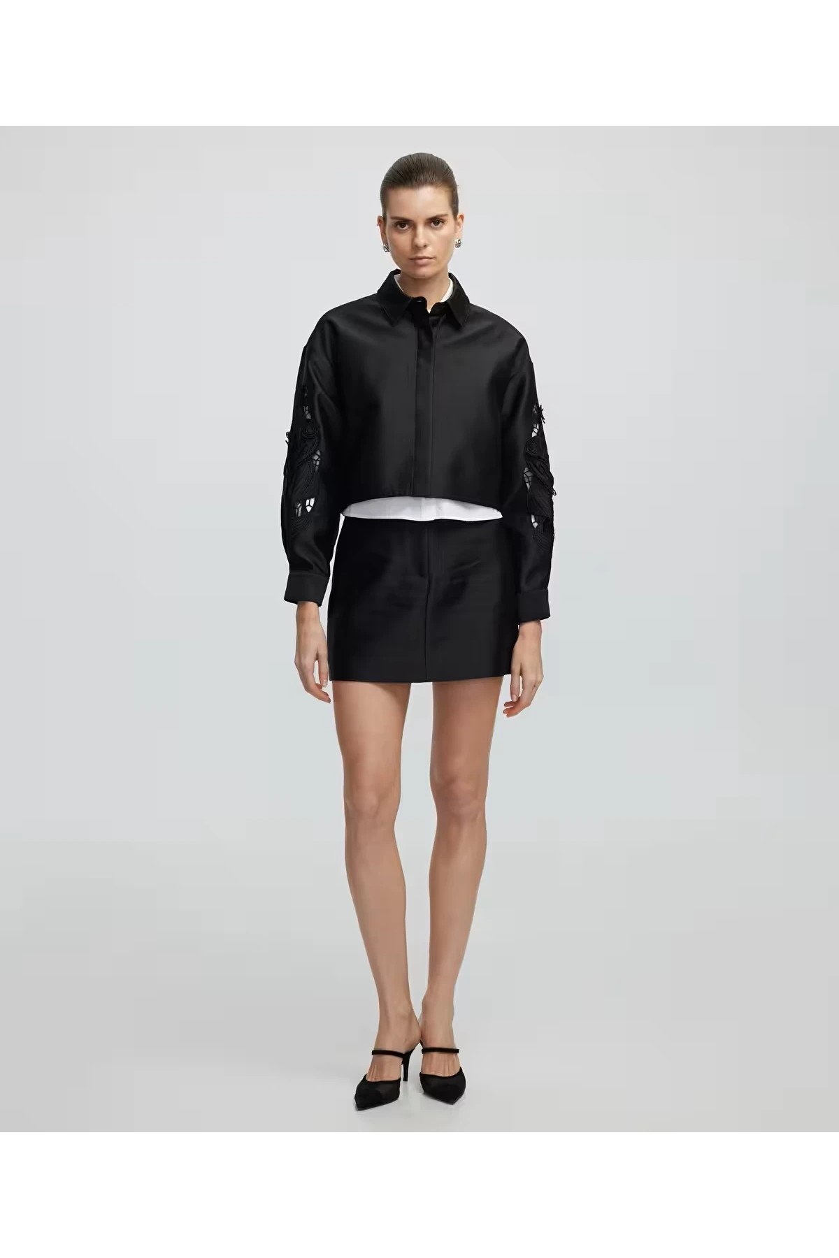 İpekyol Nakışlı Crop Ceket IS1250005050