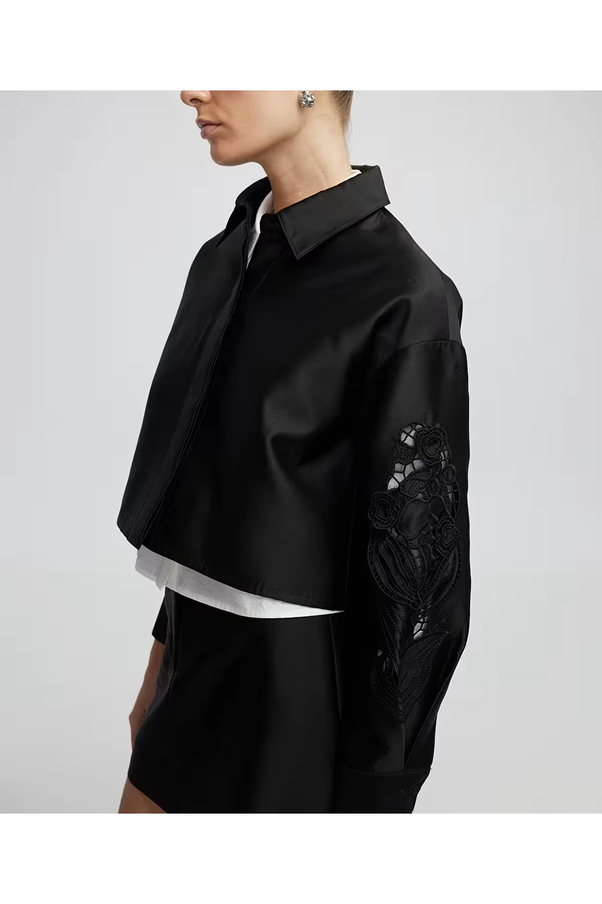 İpekyol Nakışlı Crop Ceket IS1250005050