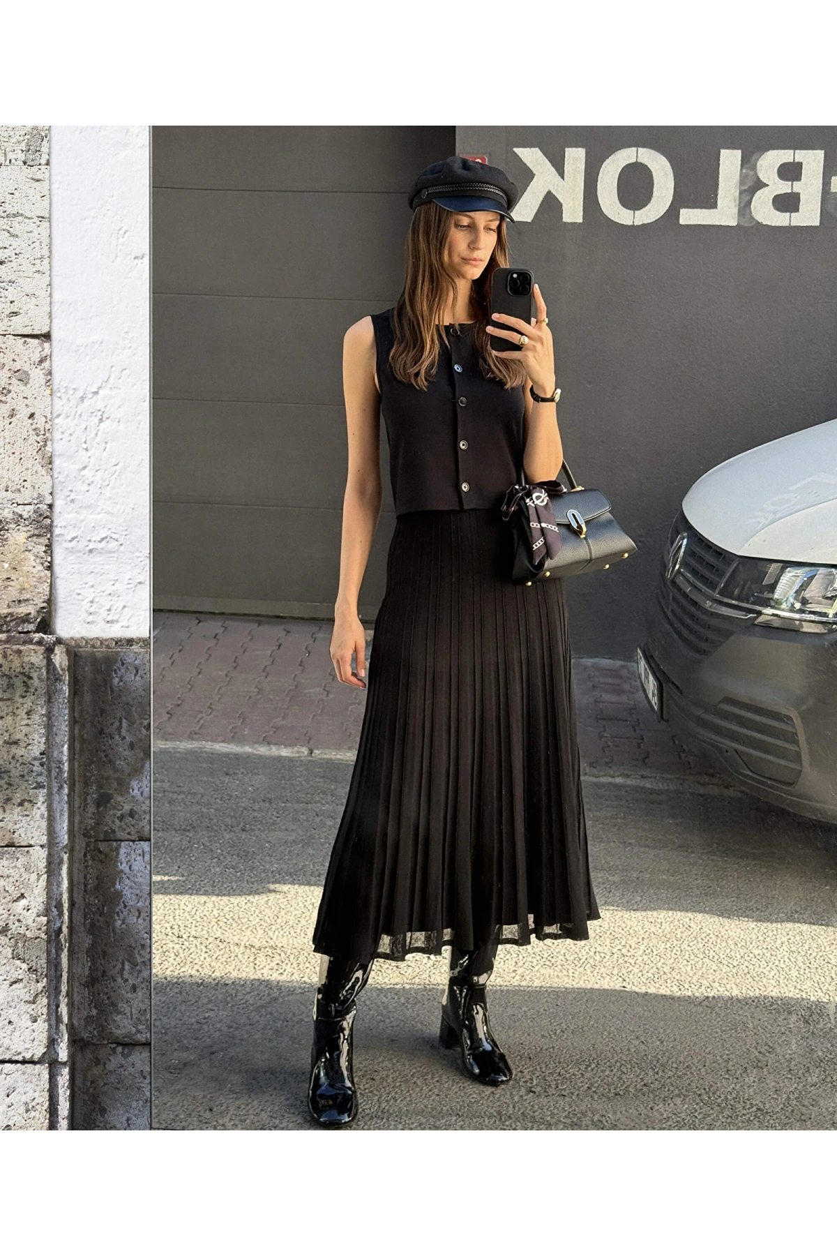 İpekyol Pliseli Kadın Siyah Triko Elbise IW6250002142