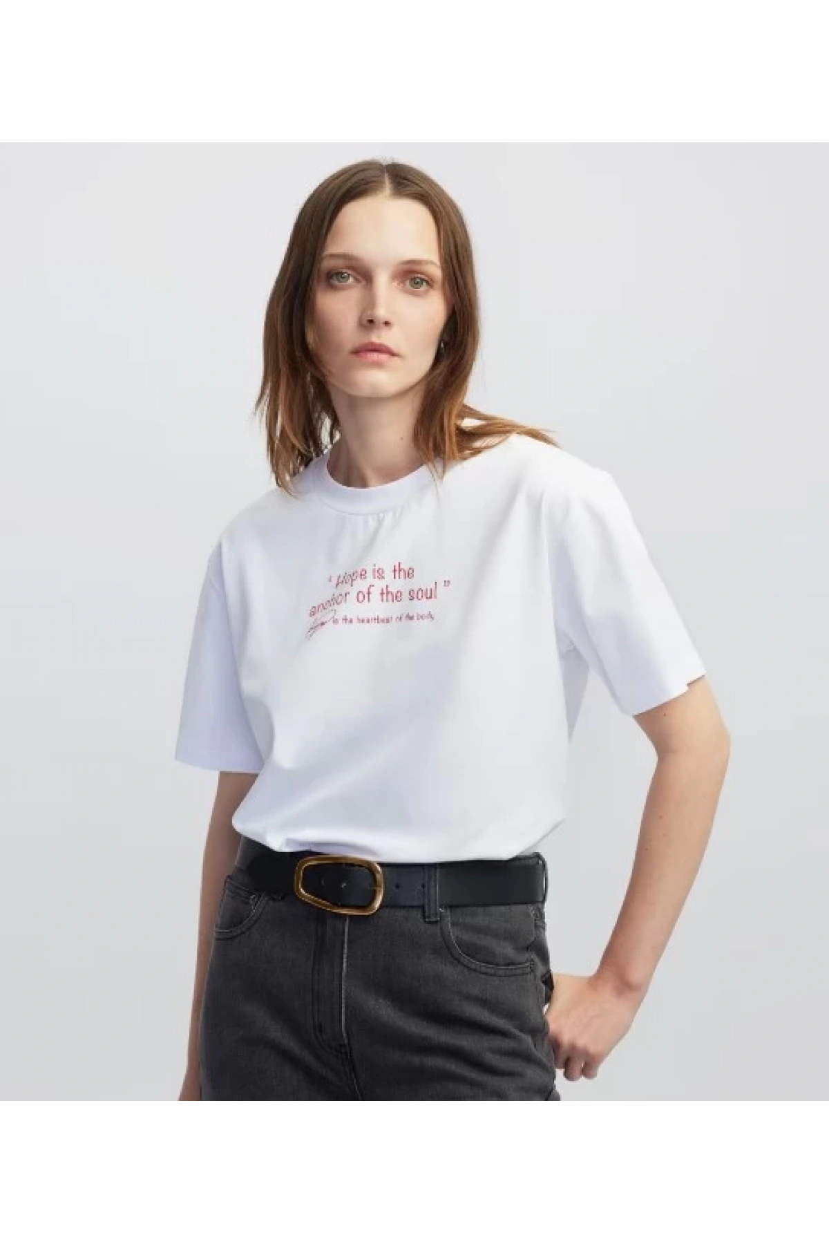 İpekyol Slogan Baskılı T-Shirt IW62500070077