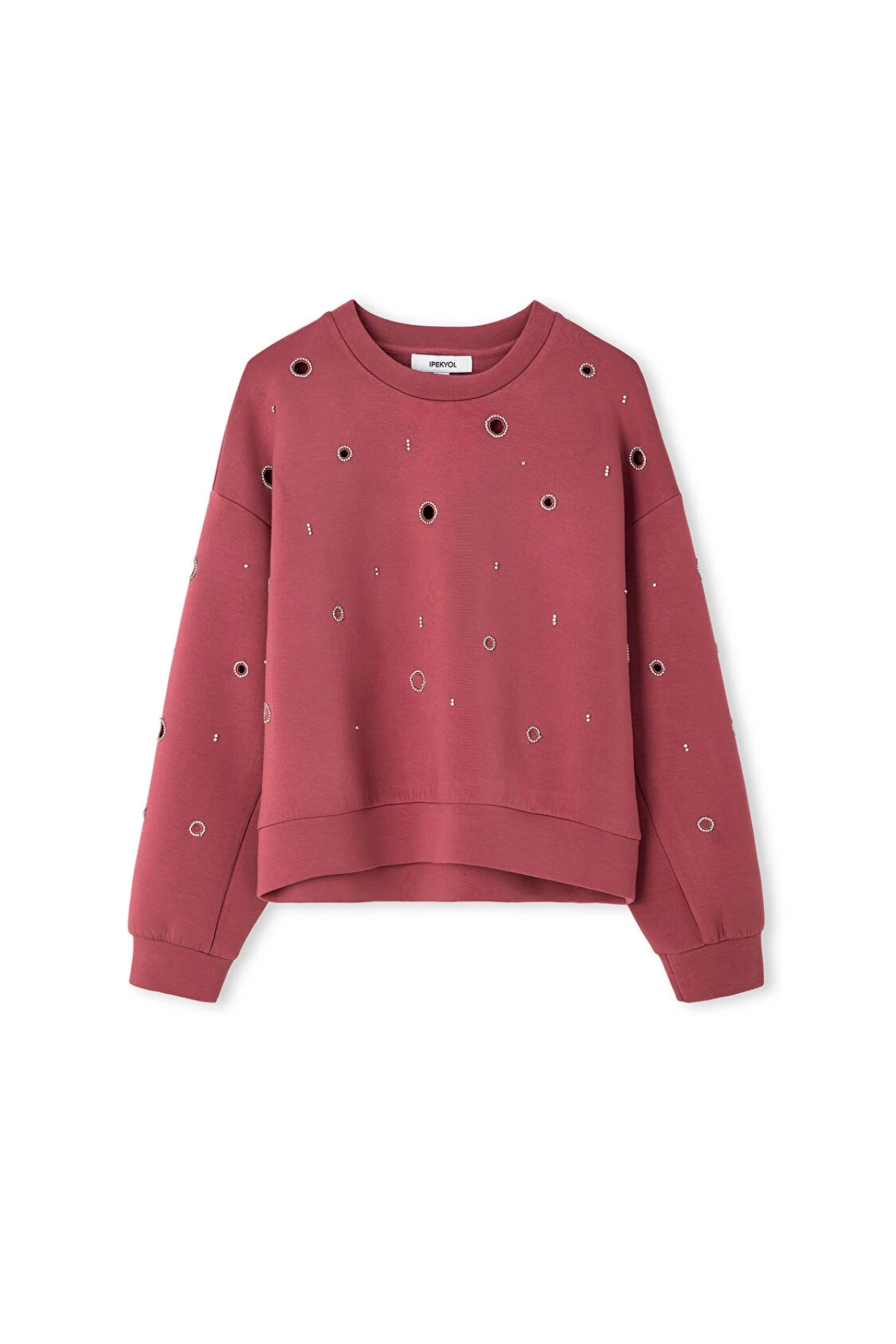 İpekyol Strass Taşlı Cutout Sweatshirt IS1260091021