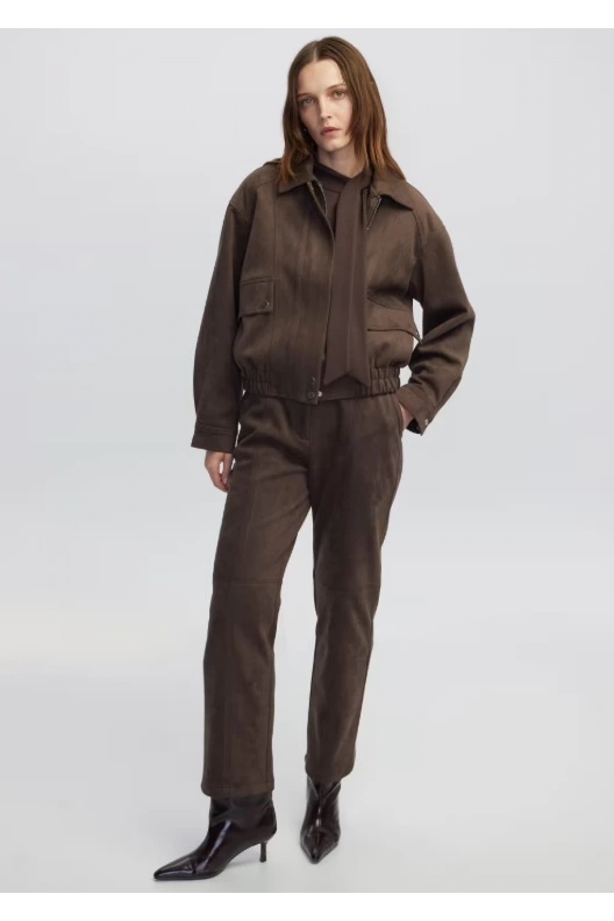 İpekyol Süet Görünümlü Pantolon IW6250003116