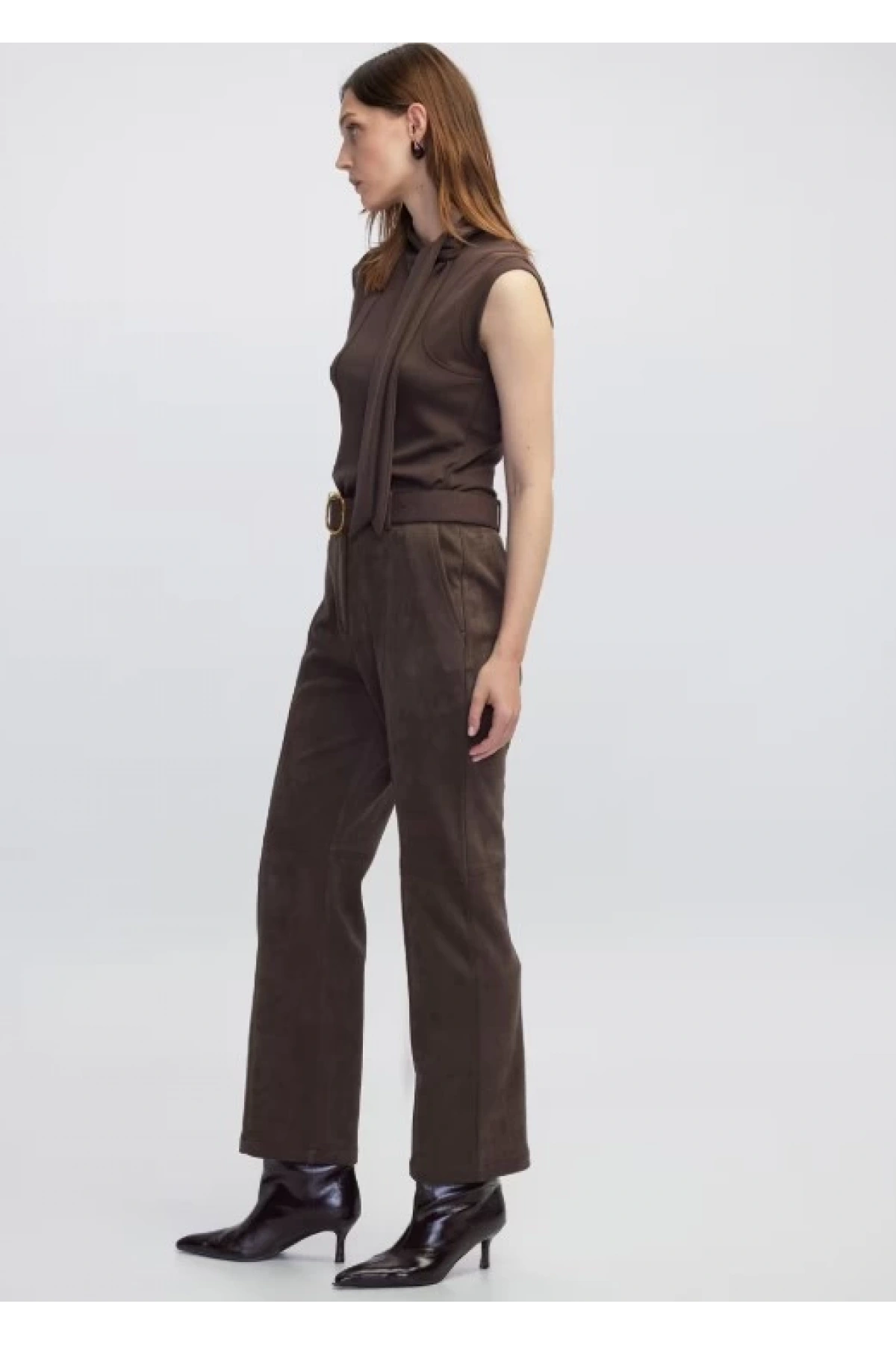 İpekyol Süet Görünümlü Pantolon IW6250003116