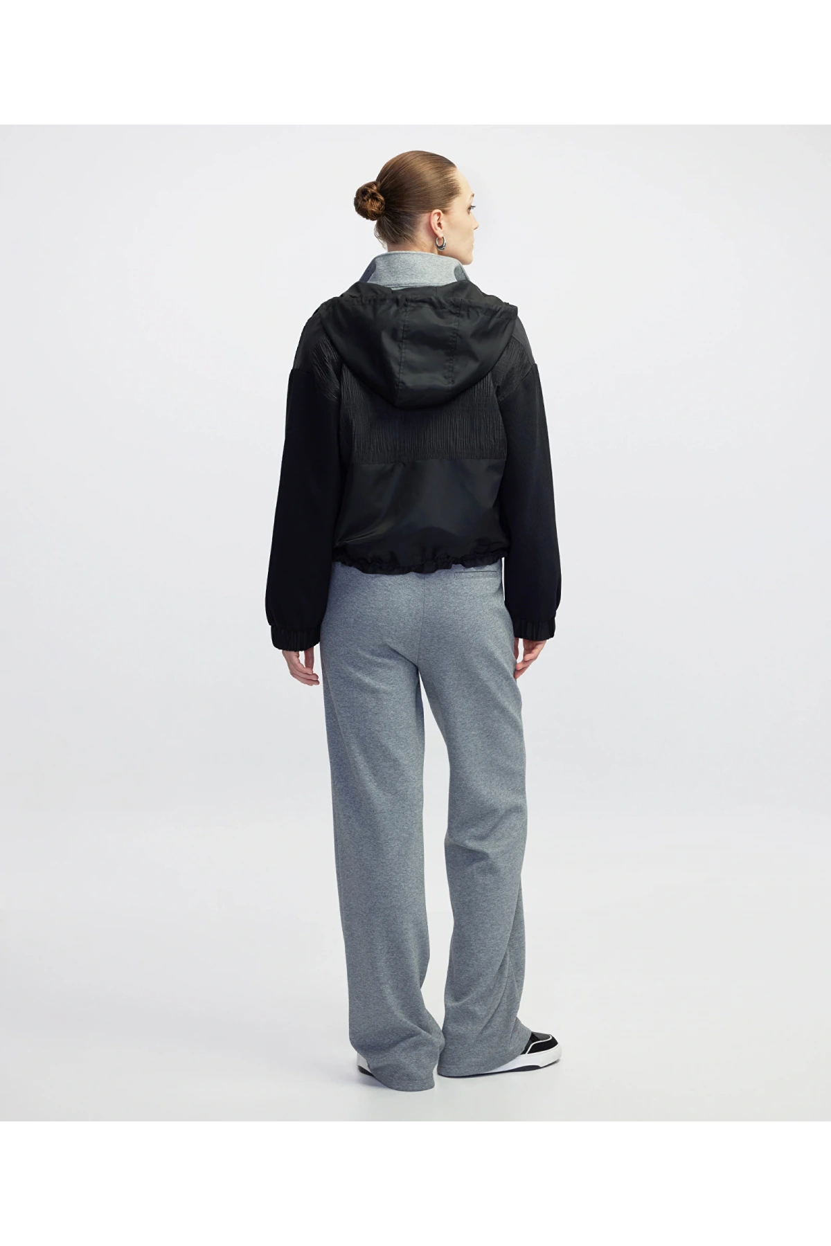 İpekyol Triko Mix Elastik Bel Kadın Siyah Mont IW6250012192