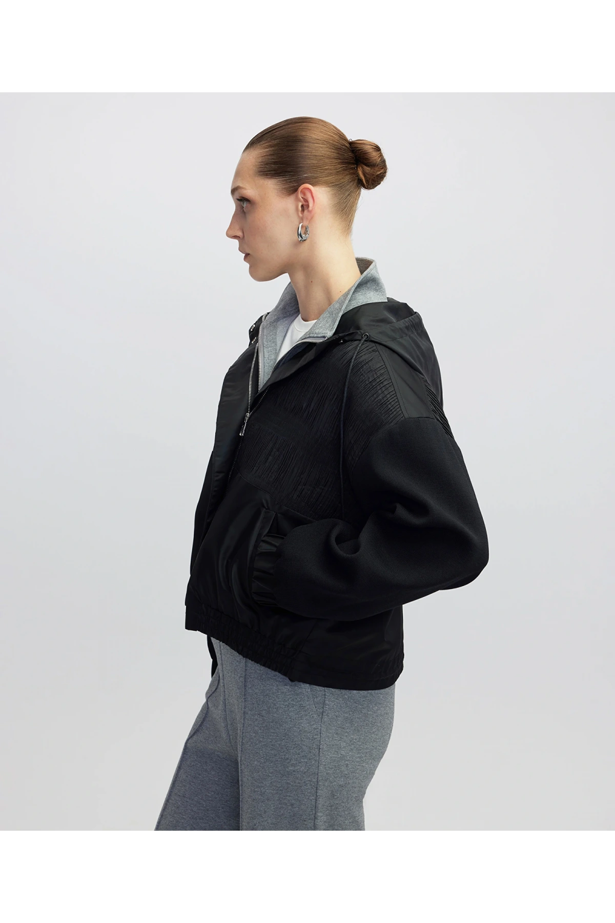 İpekyol Triko Mix Elastik Bel Kadın Siyah Mont IW6250012192