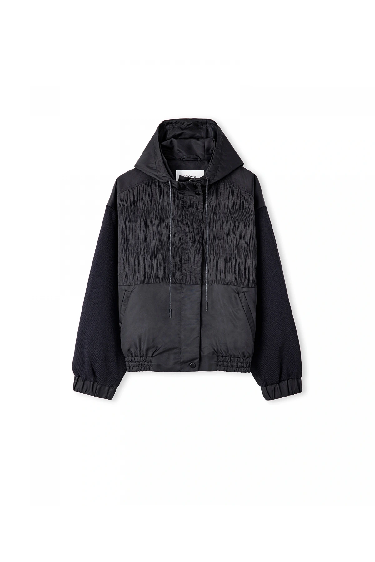 İpekyol Triko Mix Elastik Bel Kadın Siyah Mont IW6250012192