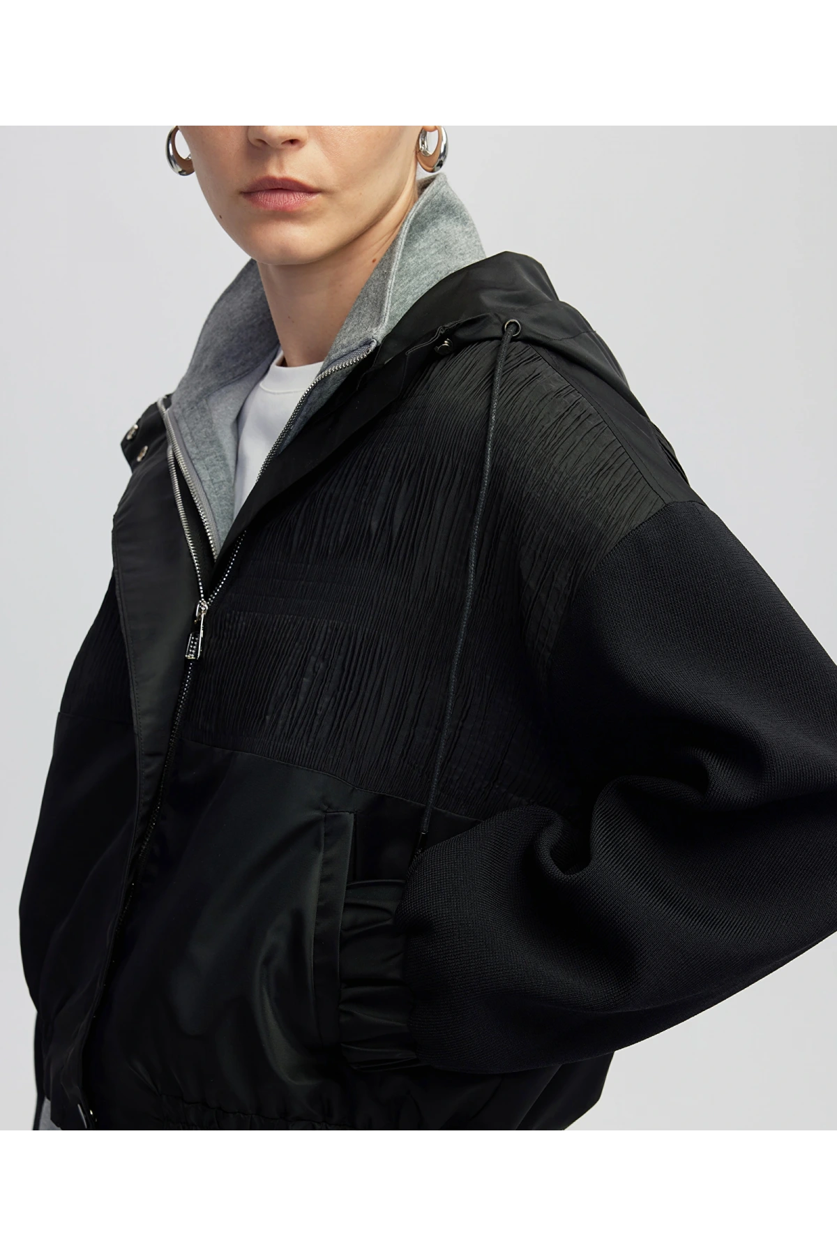 İpekyol Triko Mix Elastik Bel Kadın Siyah Mont IW6250012192