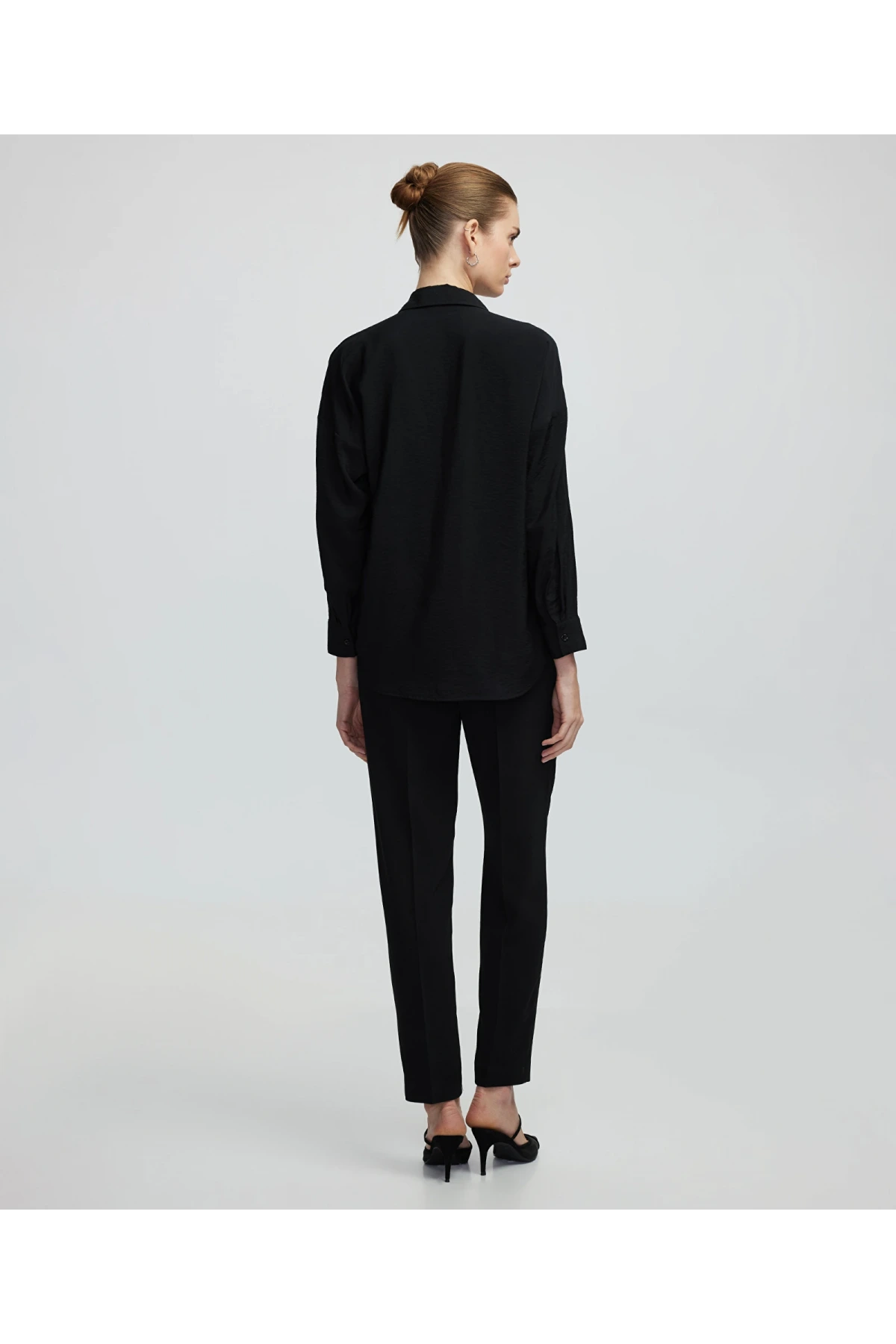 İpekyol Triko Mix Kadın Siyah Gömlek IS1250025120